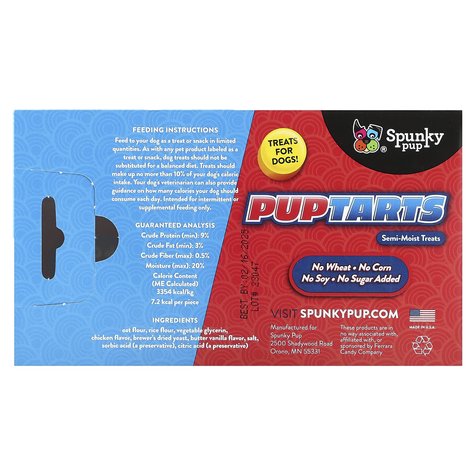 Spunky Pup, PupTarts, лакомства для собак, с курицей, 142 г (5 унций)