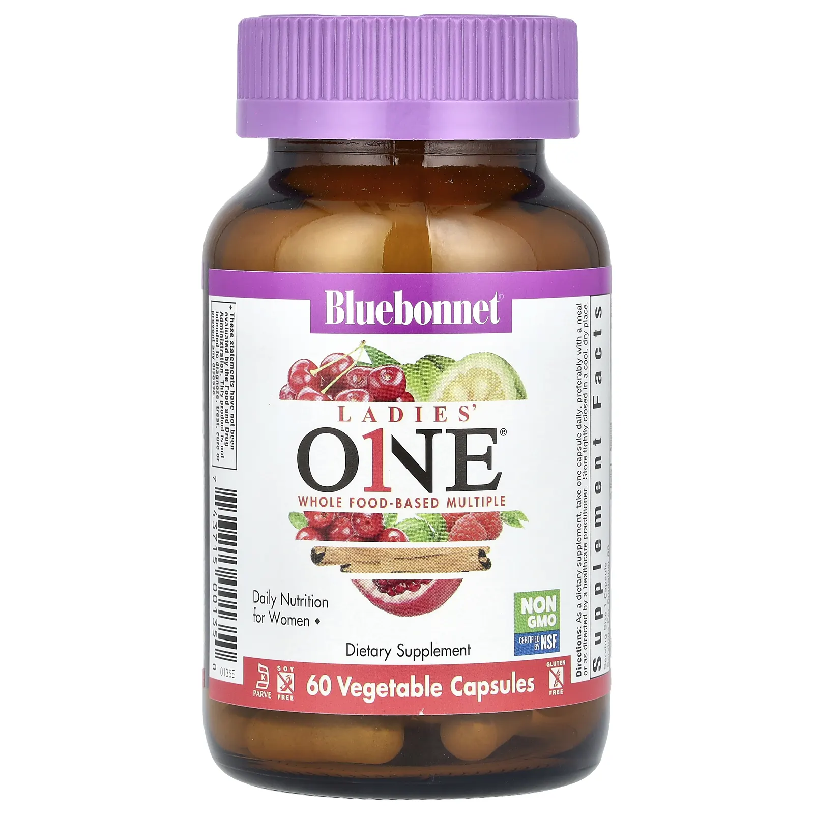 Bluebonnet Nutrition, Ladies 'ONE, цельнопищевой комплекс, 60 растительных капсул