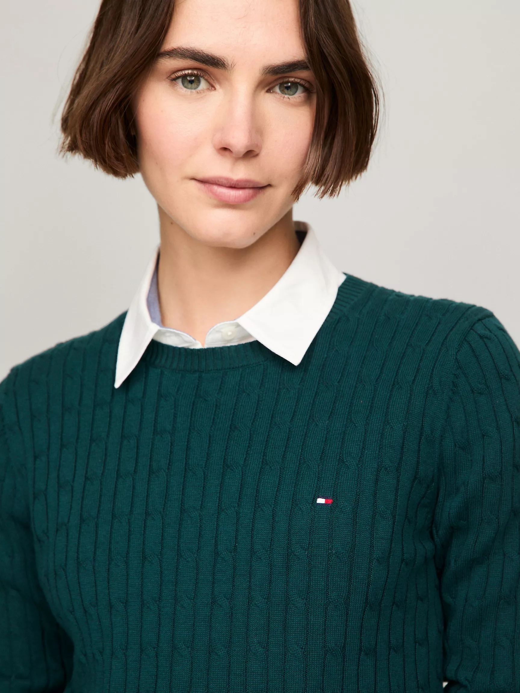 Женский свитер Tommy Hilfiger, Свитер с длинным рукавом и узором "косы"