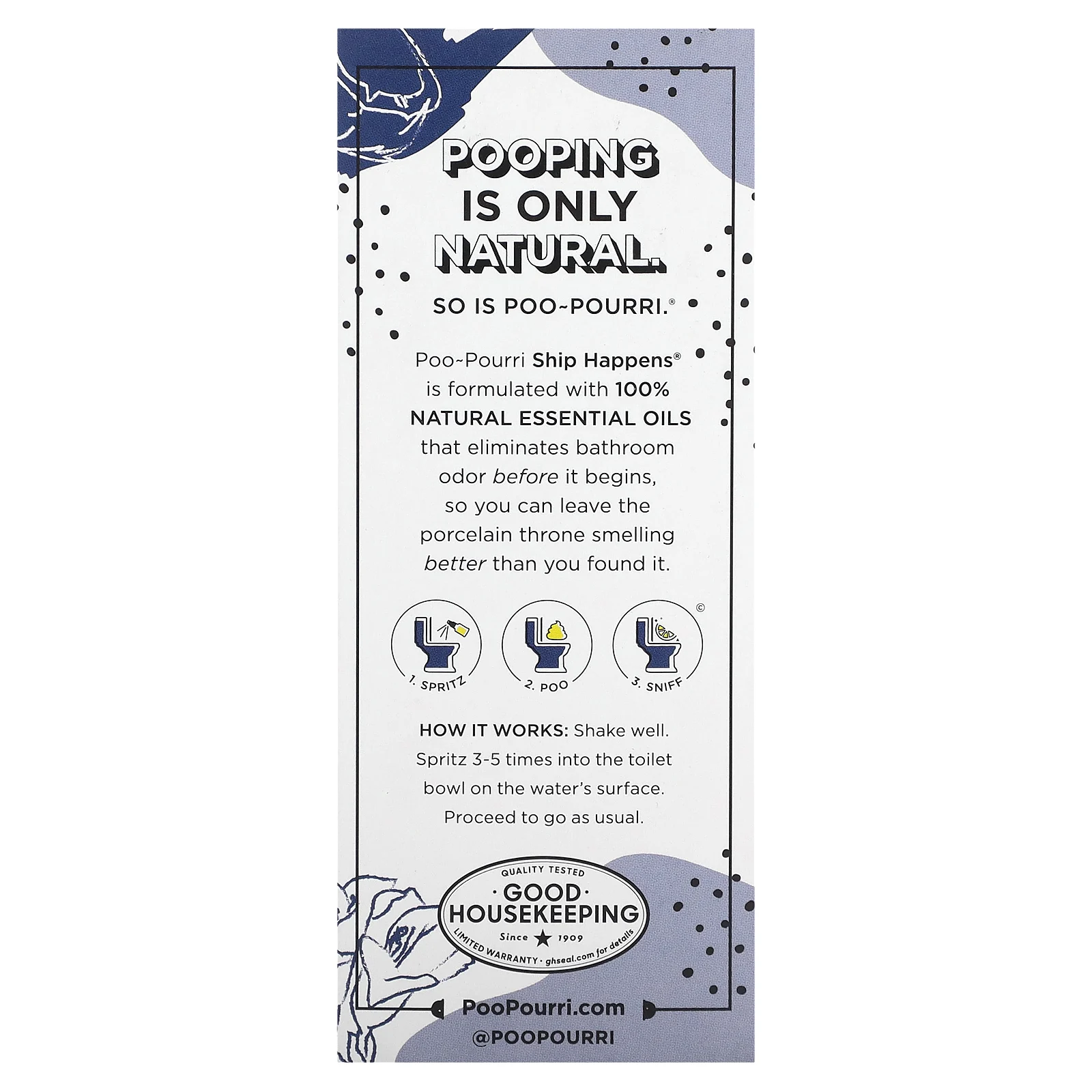 Poo-Pourri, Before-You-Go, спрей-освежитель для туалета, шиповник, кокос, фрессия и цитрус, 59 мл (2 жидк. унции)