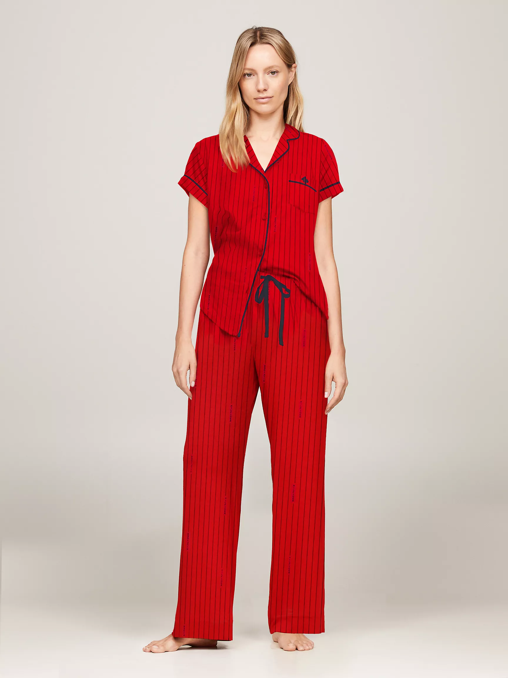 Женская одежда для сна Tommy Hilfiger, Пижамный комплект с принтом (топ и штаны)