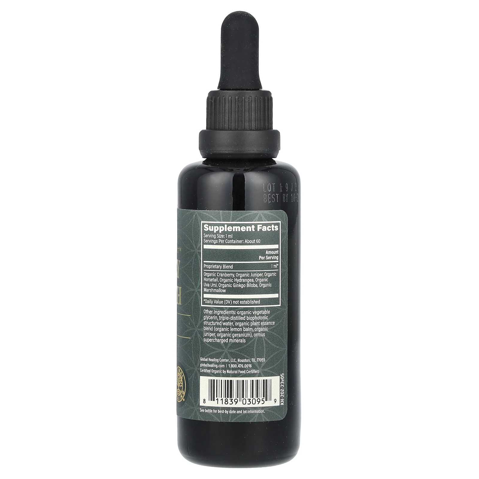 Global Healing, необработанный травяной экстракт, для здоровья почек, 59,2 мл (2 жидк. унции)