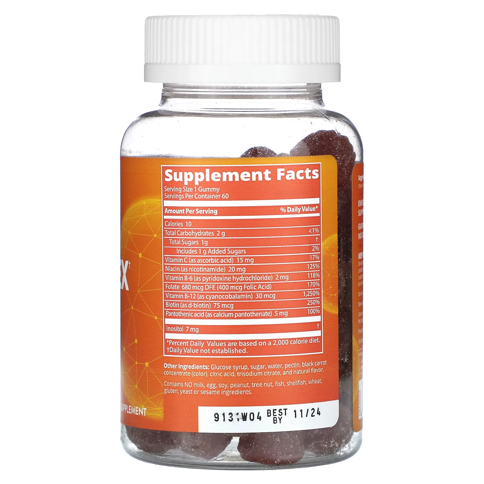 MRM Nutrition, B-Complex с витамином C, жевательные мармеладки, клубника, 60 жевательных таблеток