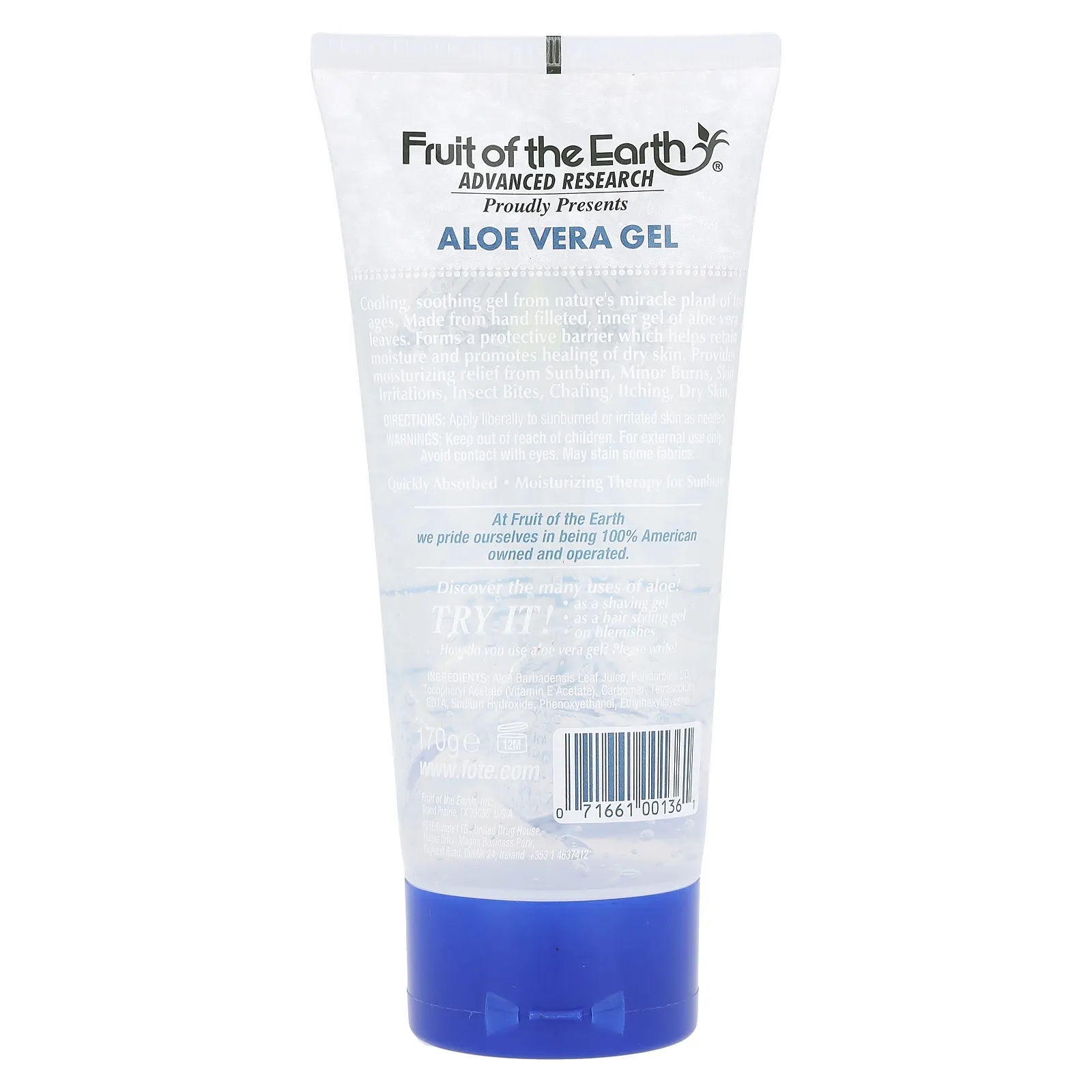 Fruit of the Earth, 100% гель с алоэ, 6 унции(170 г)