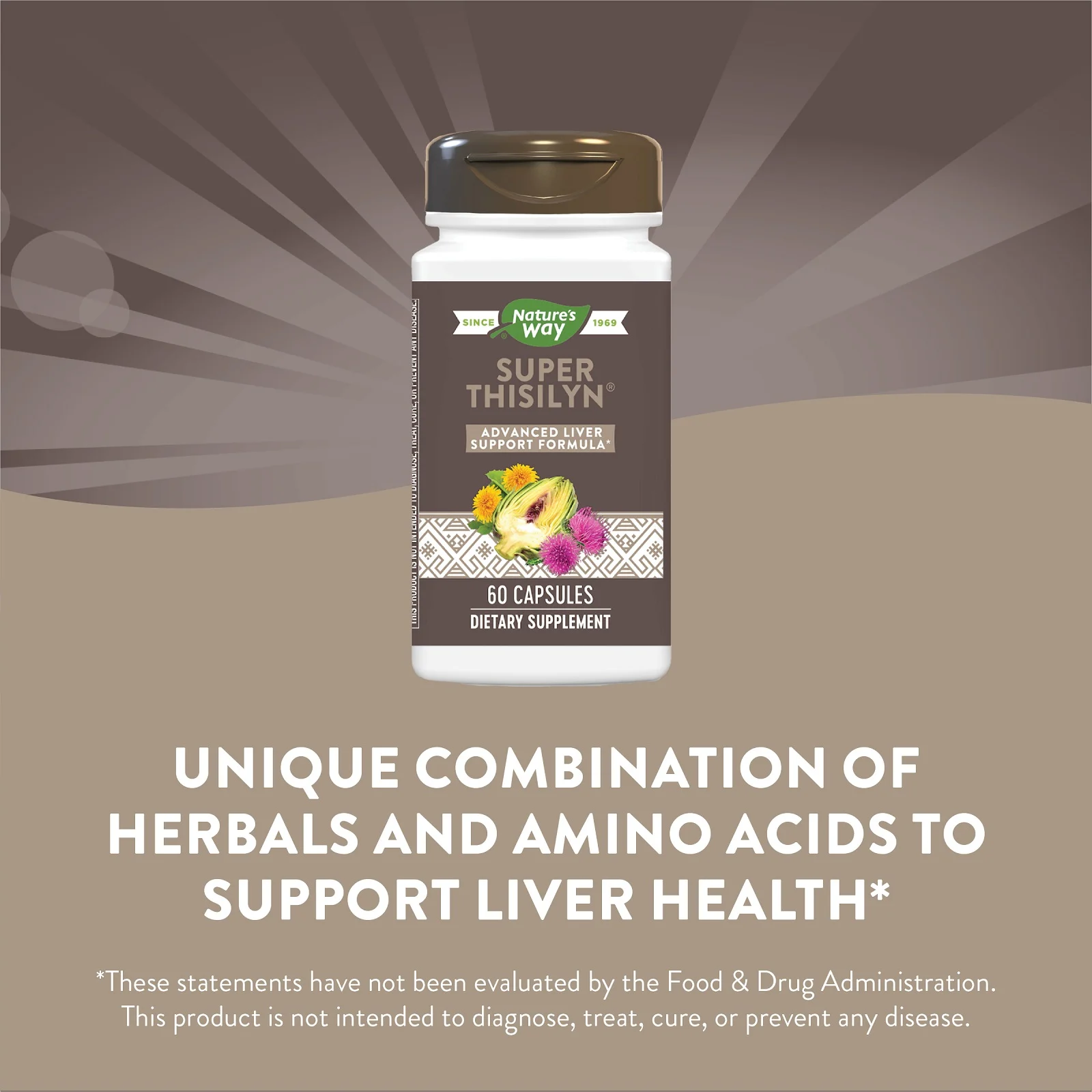 Nature's Way, Super Thisilyn, улучшенная формула для детоксикации, 60 вегетарианских капсул