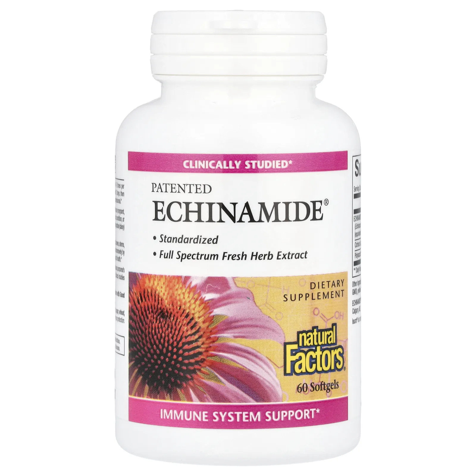 Natural Factors, Echinamide, запатентованная добавка, 60 мягких таблеток