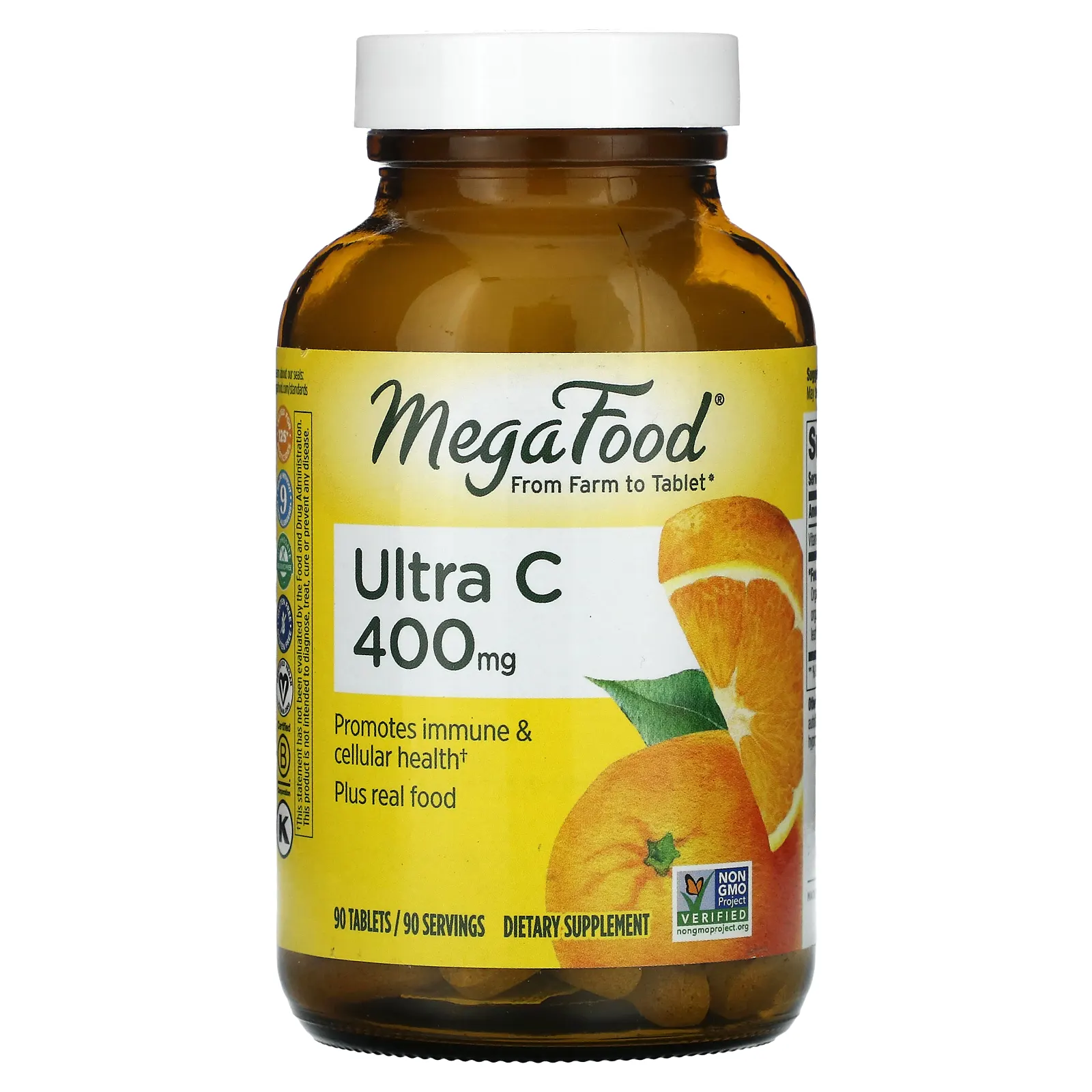 MegaFood, Ultra-C, витамин C, 400 мг, 90 таблеток