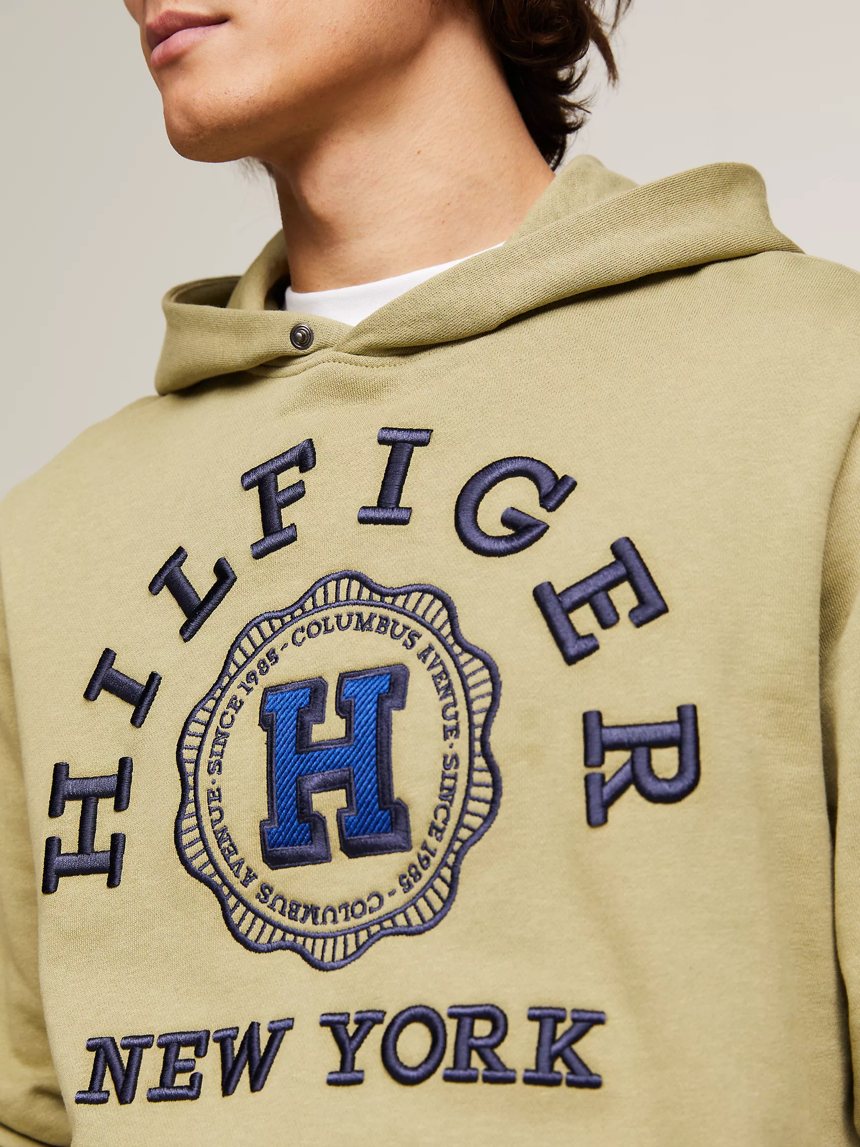 Мужское худи Tommy Hilfiger, Худи с вышитым логотипом Hilfiger Coin