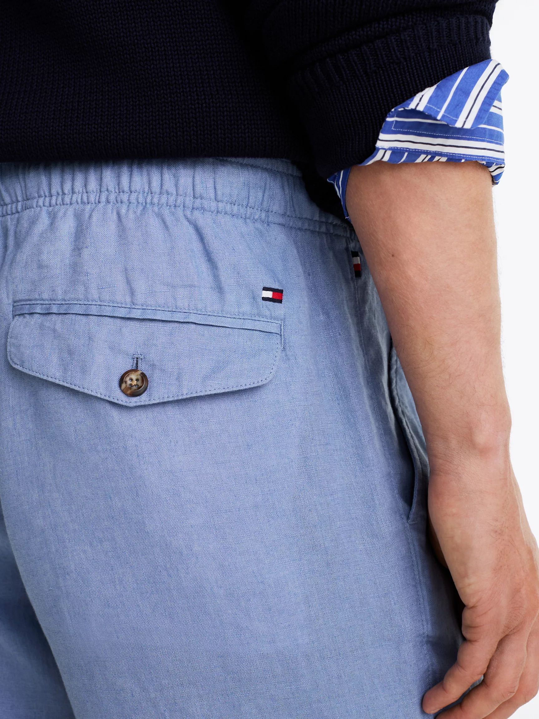 Мужские шорты Tommy Hilfiger, Свободные зауженные льняные шорты