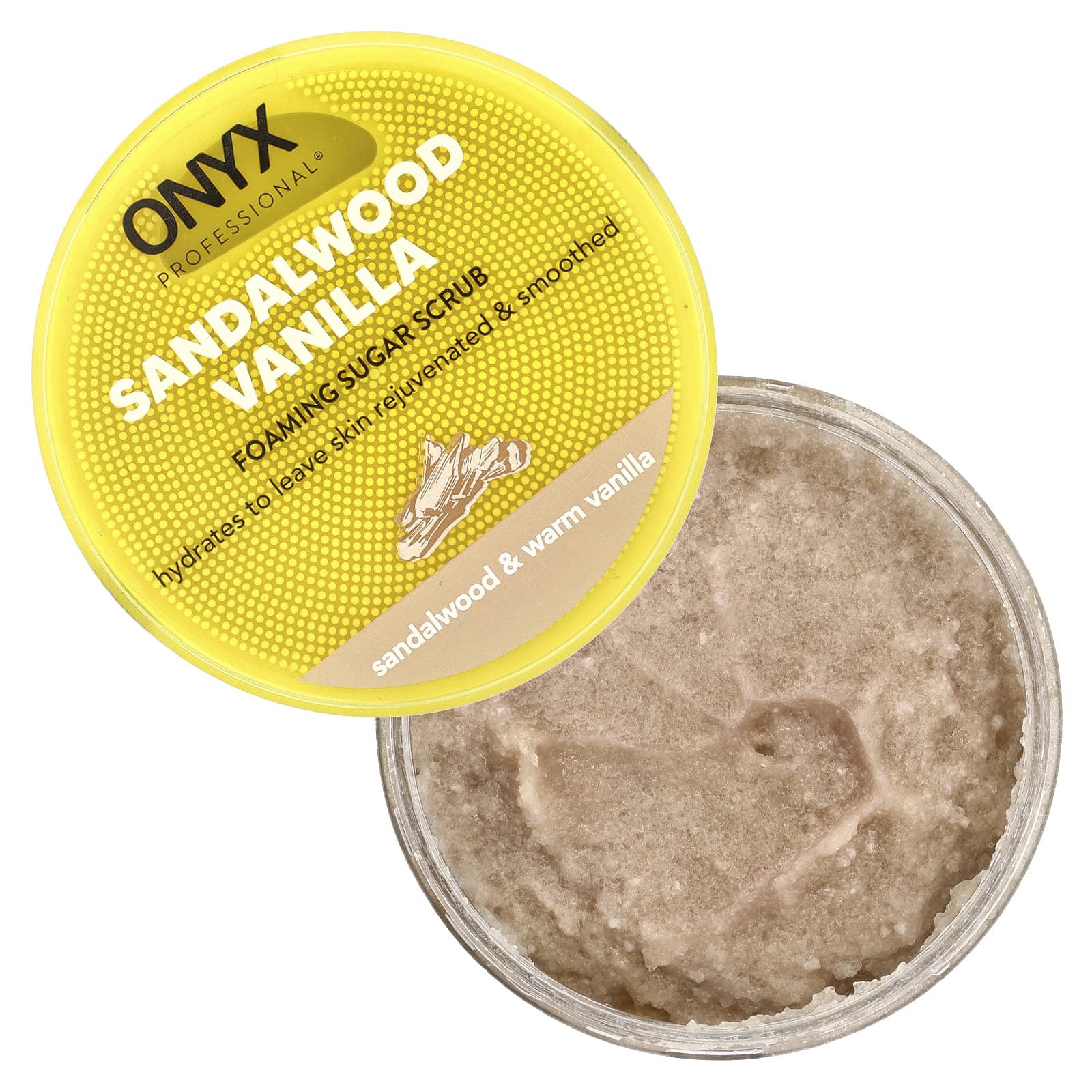 Onyx Professional, Sandalwood Vanilla, пенистый сахарный скраб, сандаловое дерево и теплая ваниль, 453 г (16 унций)