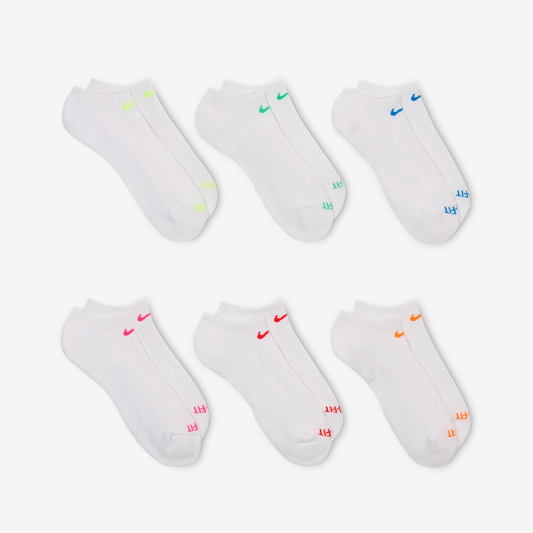 Nike Everyday Plus Cushioned Training No-Show Socks (6 Pairs)