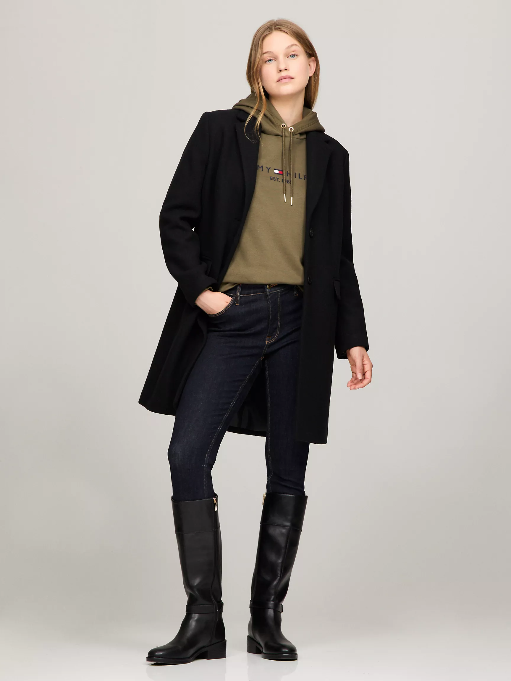 Женское худи Tommy Hilfiger, Худи с вышитым логотипом Tommy