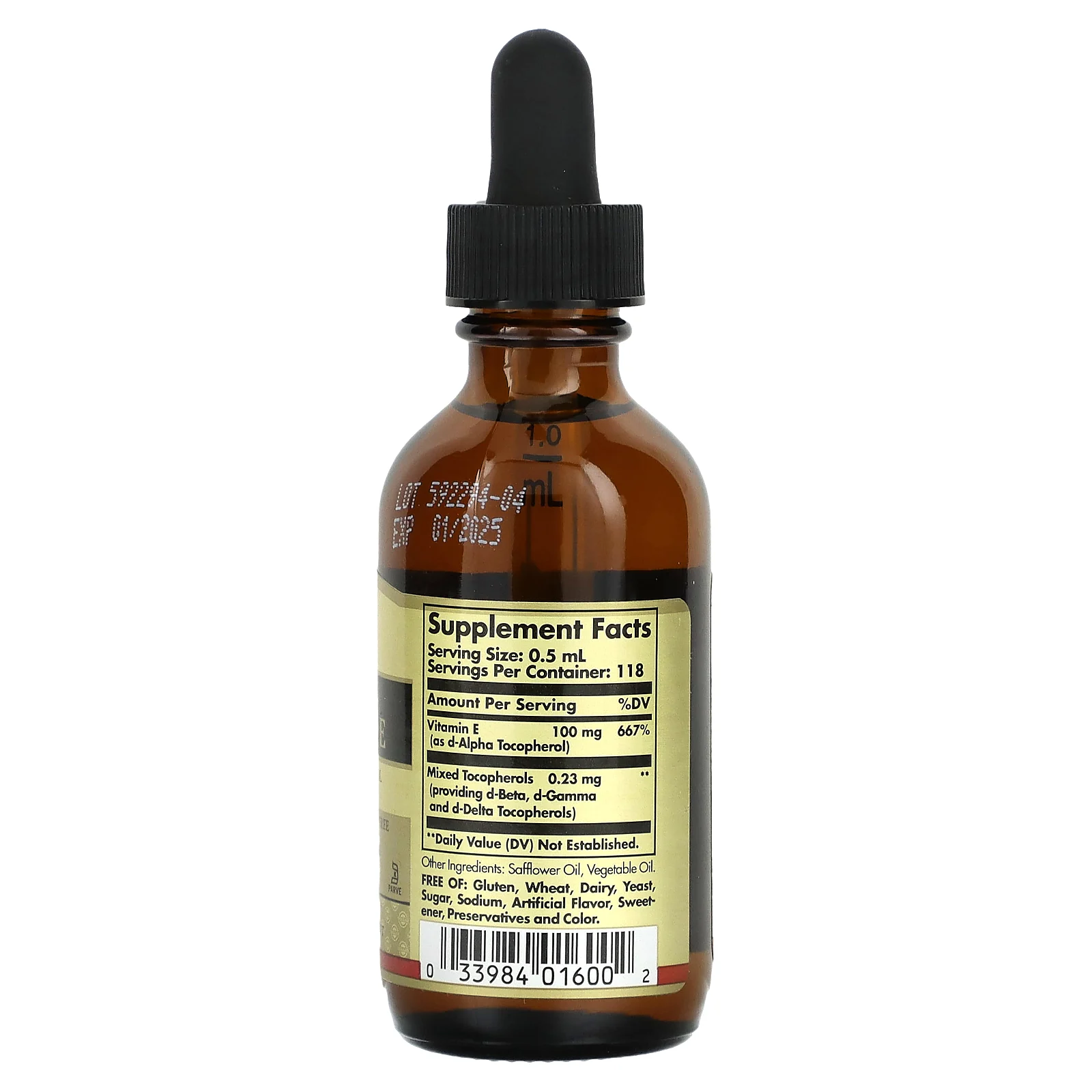 Solgar, Жидкий витамин E, 59 мл (2 жидк. Унции)