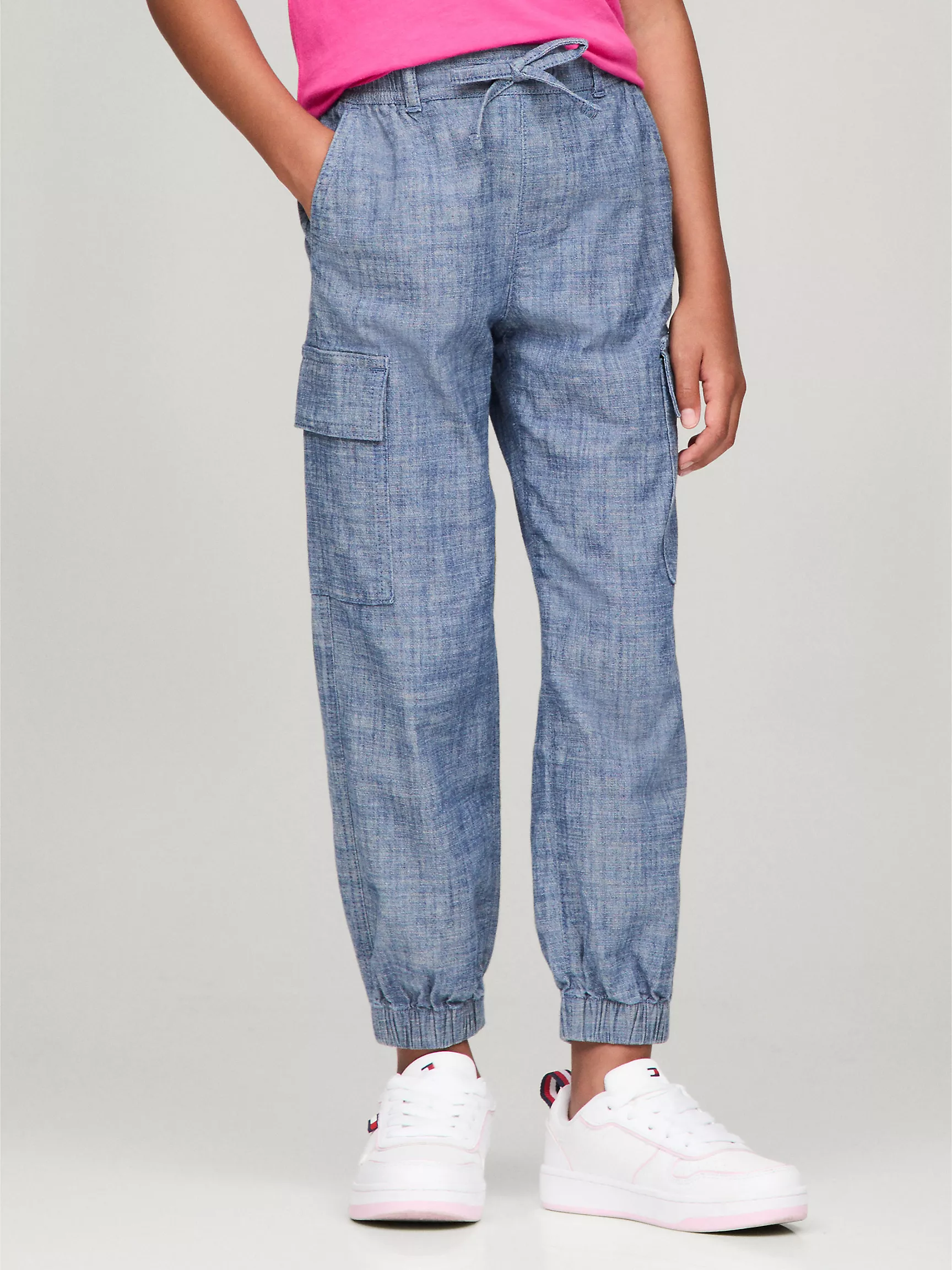 Брюки для девочек Tommy Hilfiger, Детские эластичные карго-джоггеры чинос