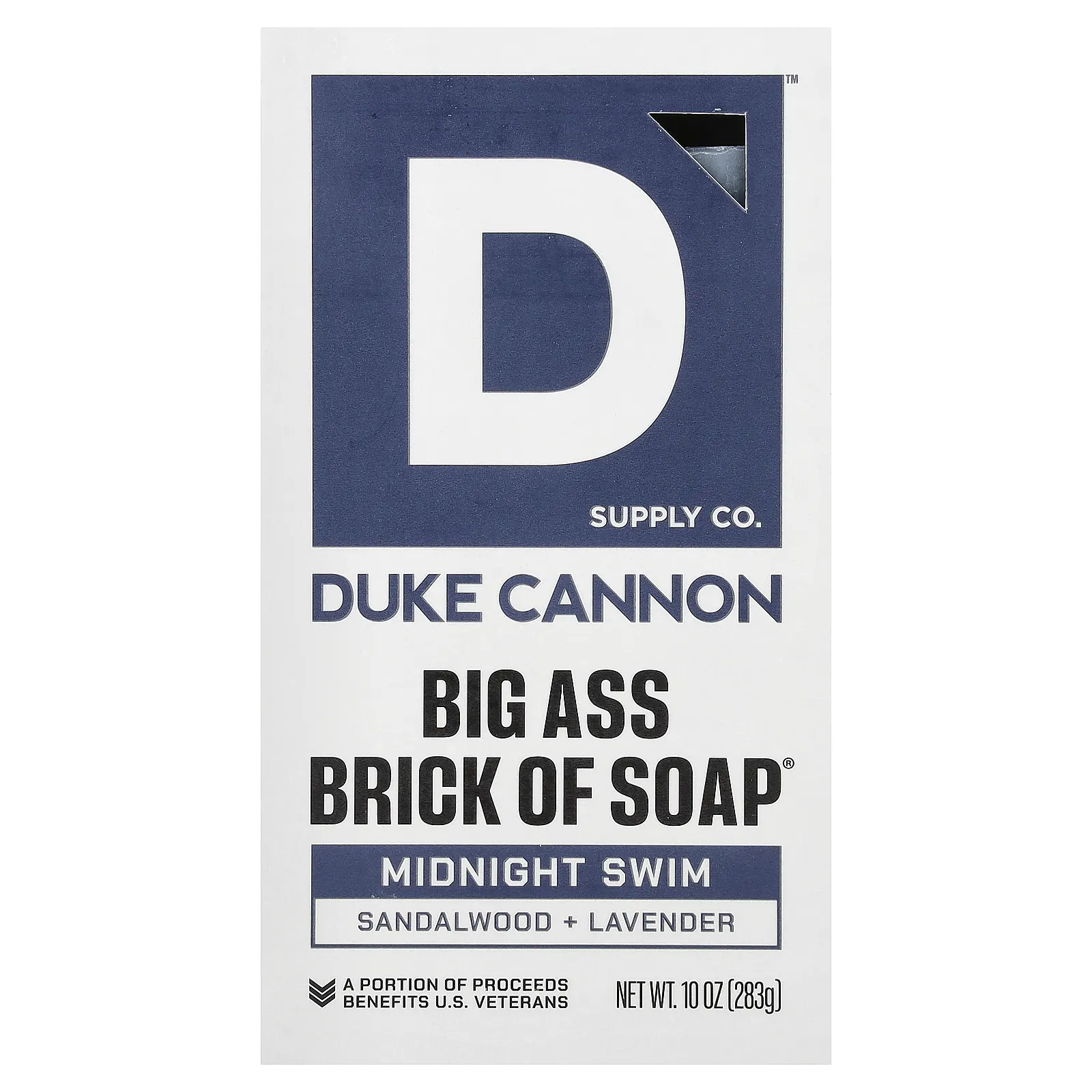 Duke Cannon Supply Co., мыло Big Brick Of Bar Soap®, Midnight Swim, 283 г (10 унций)