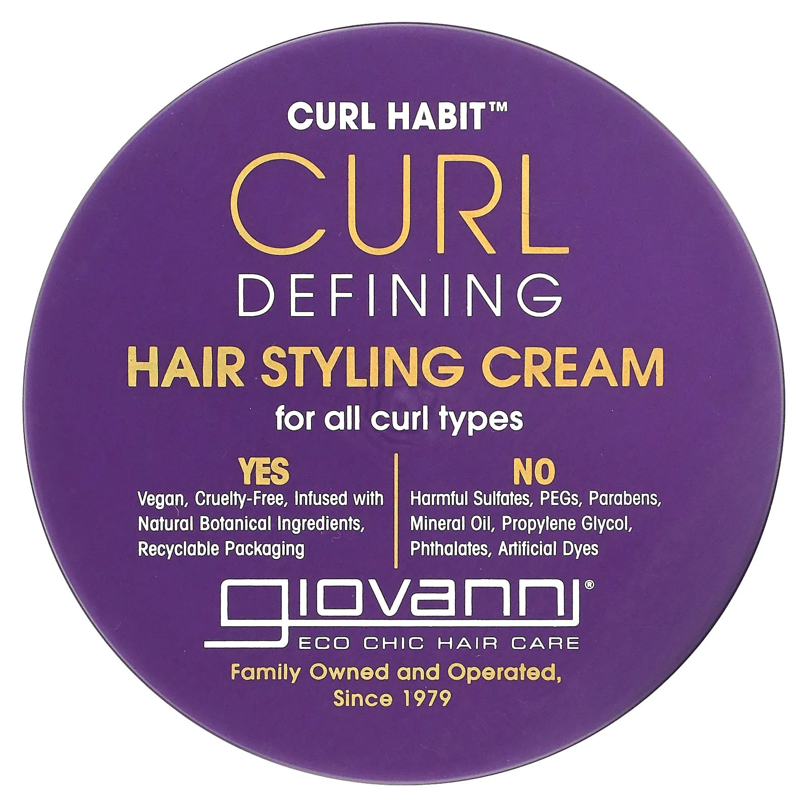 Giovanni, Curl Habit, крем для укладки волос, для всех типов локонов, 295 мл (10 жидк. Унций)