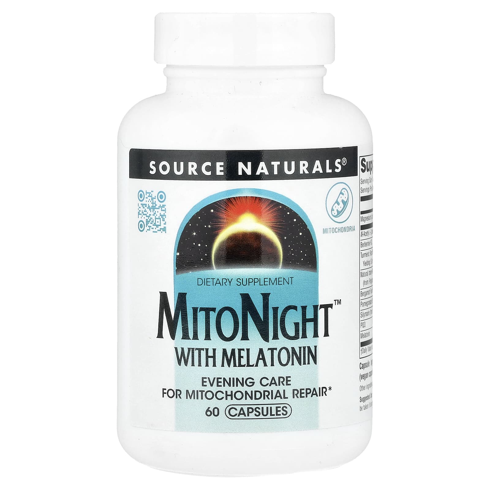 Source Naturals, MitoNight™ с мелатонином, 60 капсул