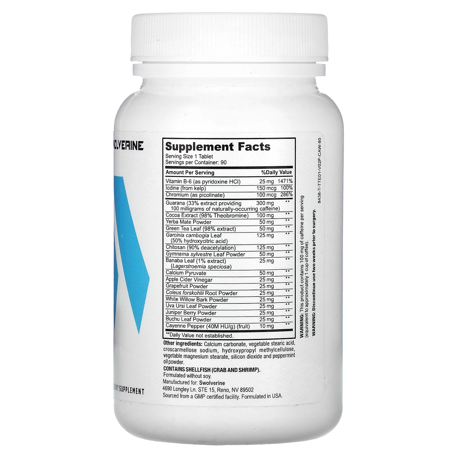 Swolverine, Therm, 90 таблеток