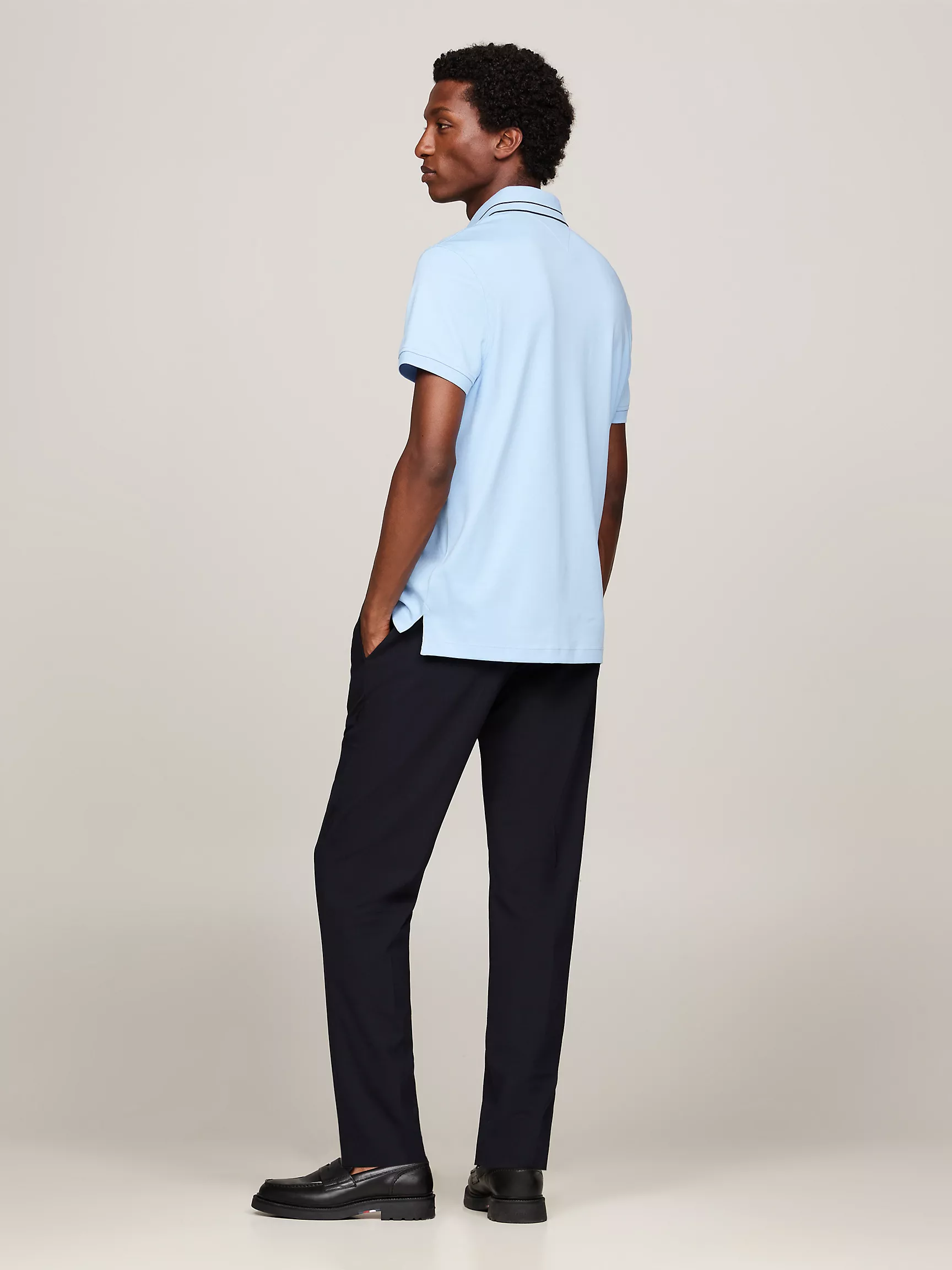 Мужское поло Tommy Hilfiger, Поло стандартного кроя из ткани Interlock с логотипом Monotype