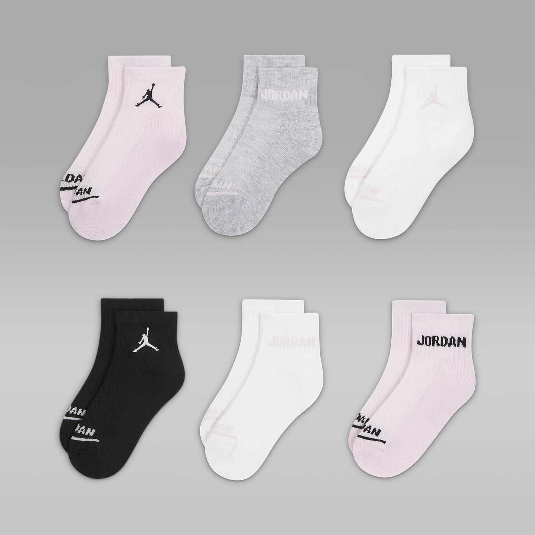 Jordan Big Kids' Legend Ankle Socks (6 Pairs)