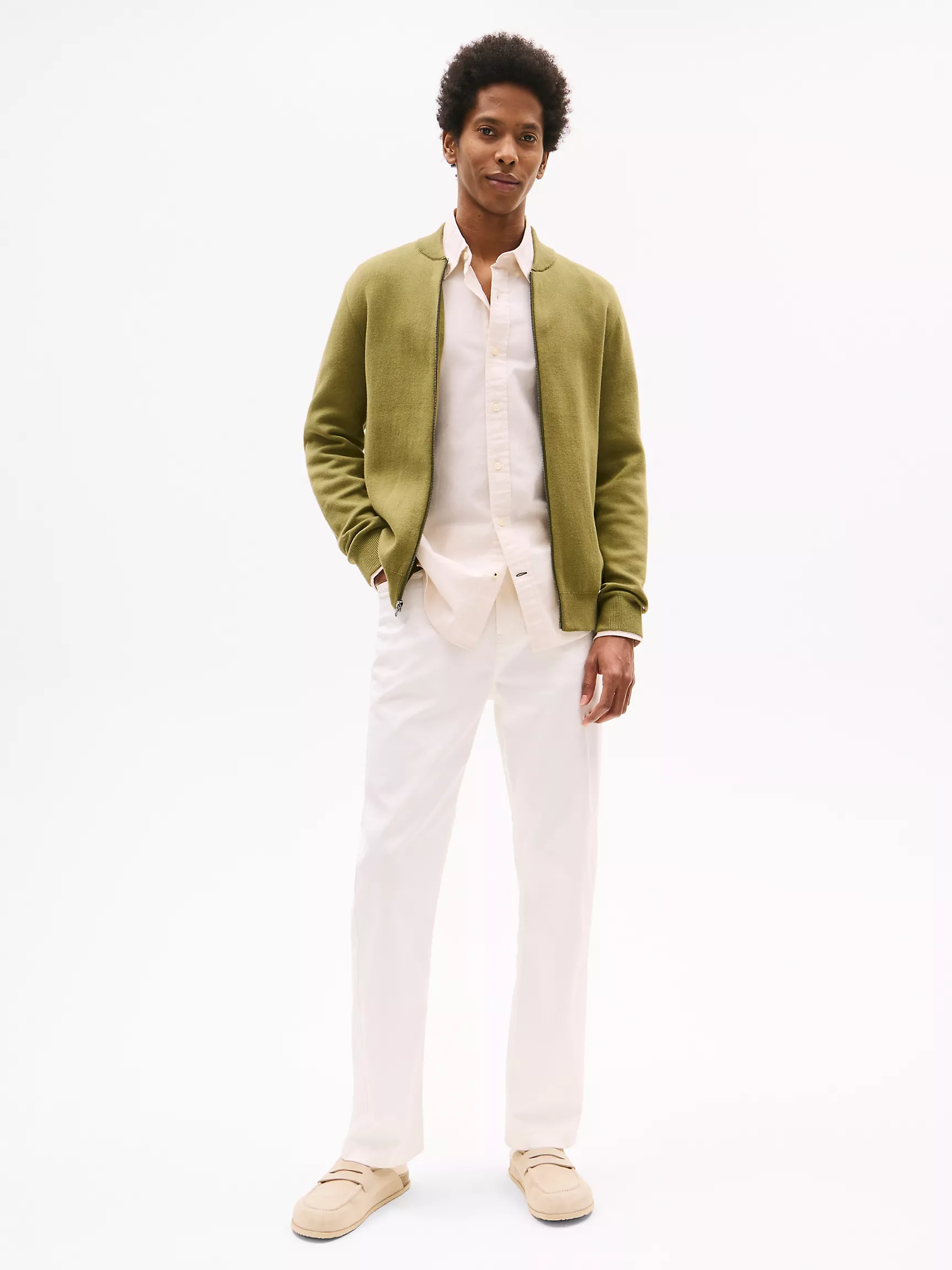 Мужской свитер Tommy Hilfiger, Хлопковый бейсбольный кардиган на молнии