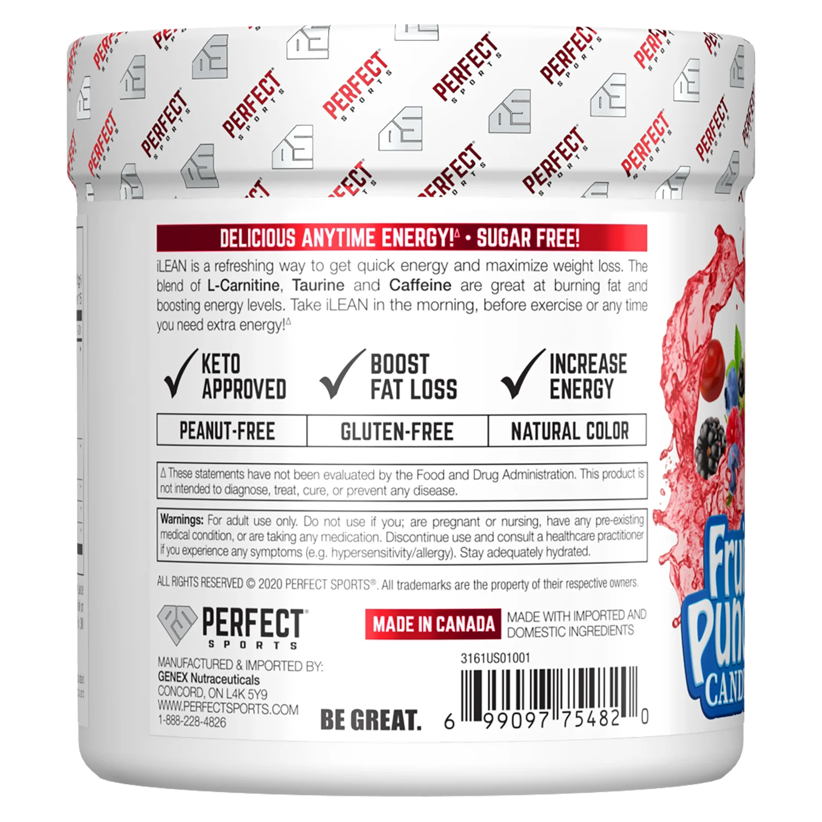 Perfect Sports, iLean, конфеты с фруктовым пуншем, 150 г (5,3 унции)