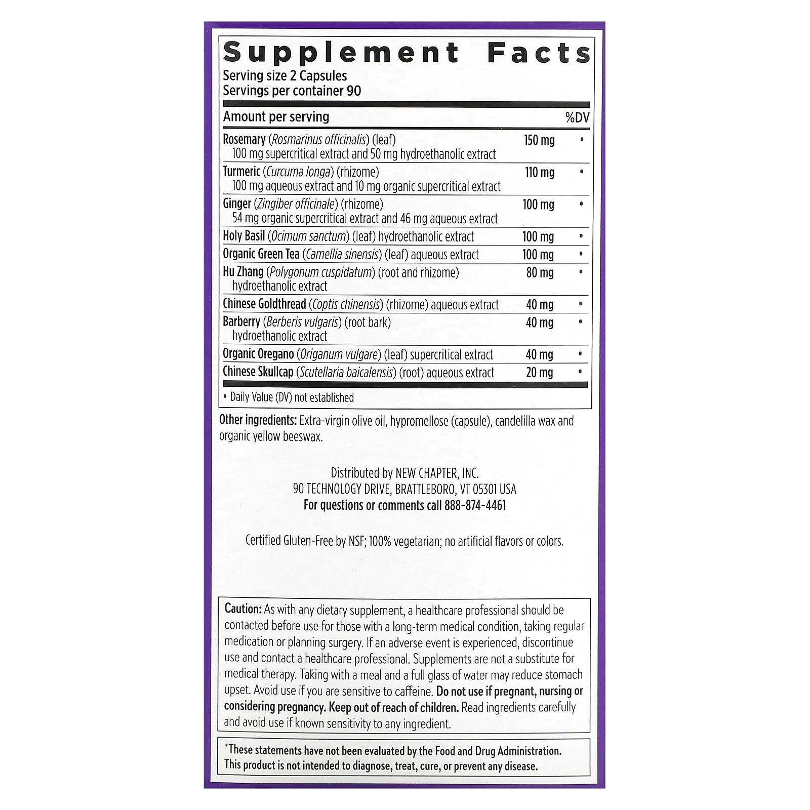 New Chapter, Zyflamend, 180 вегетарианских капсул