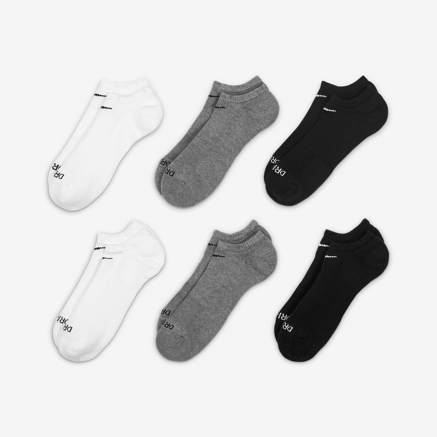 Nike Everyday Plus Cushioned Training No-Show Socks (6 Pairs)