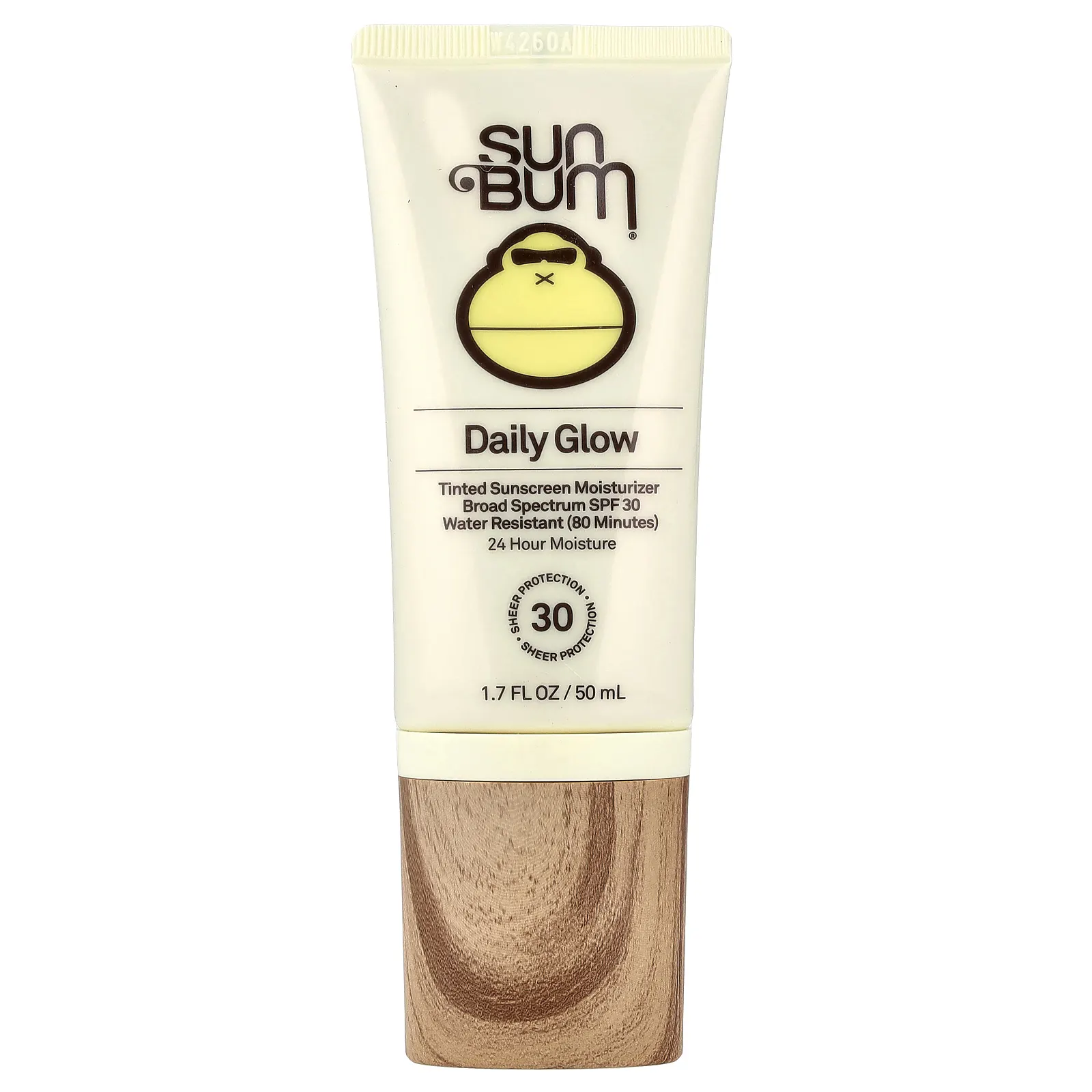 Sun Bum, Daily Glow, солнцезащитный увлажняющий крем с оттенком, SPF 30, без отдушек, 50 мл (1,7 жидк. унции)