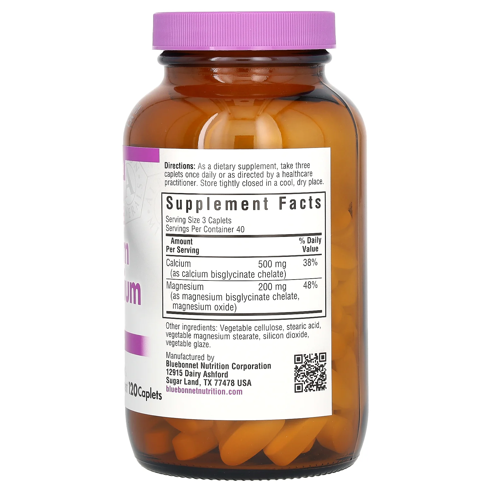 Bluebonnet Nutrition, хелаты магния и кальция, 120 таблеток