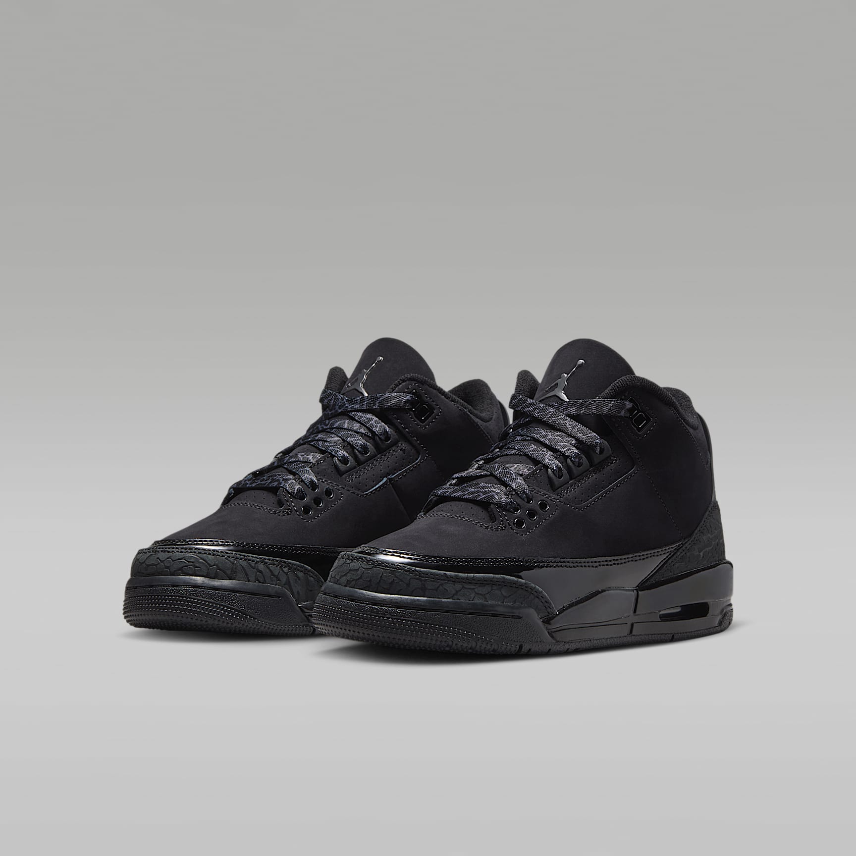 Air Jordan 3 Retro "Black Cat" Big Kids' Shoes