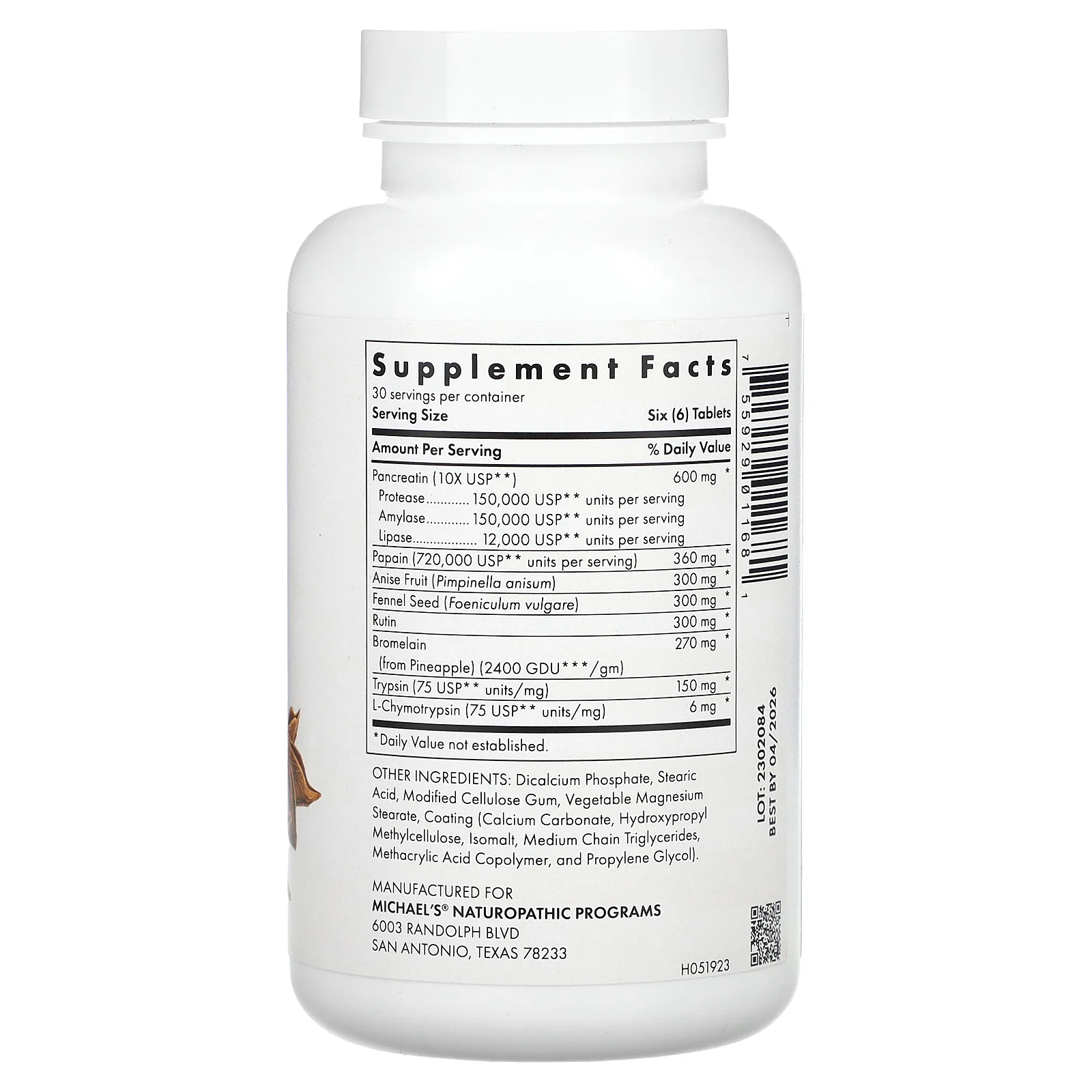 Michael's Naturopathic, W-Zymes Xtra, восстановительные ферменты, 180 таблеток, покрытых кишечнорастворимой оболочкой