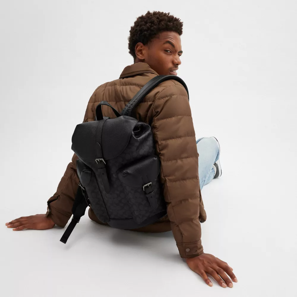 Рюкзак COACH Warner Backpack In Signature Canvas