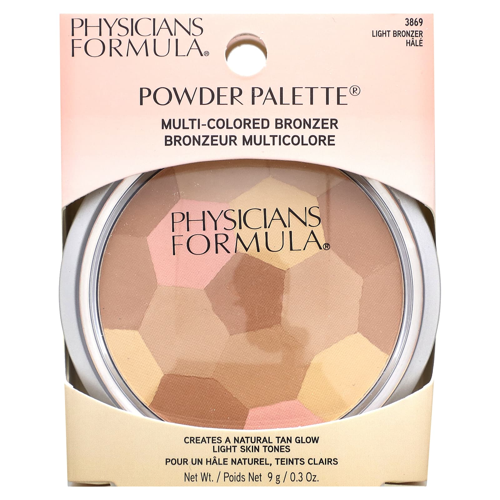 Physicians Formula, Powder Palette, разноцветный бронзер, 3869 легкий бронзер, 9 г (0,3 унции)