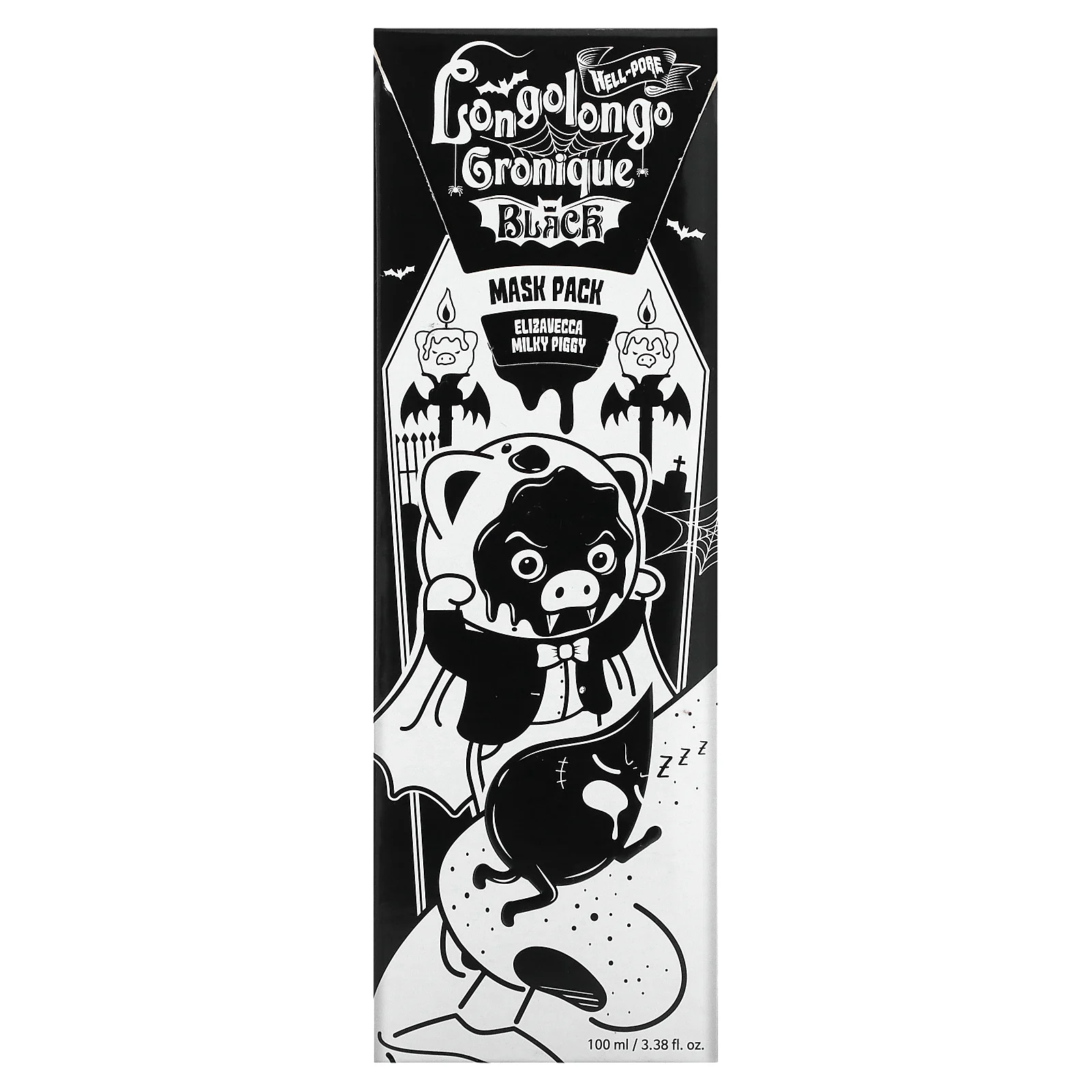 Elizavecca, Milky Piggy, Hell-Pore, упаковка маскок-пленок с древесным углем для глубокого очищения пор, 100 мл (3,38 жидк. унции)