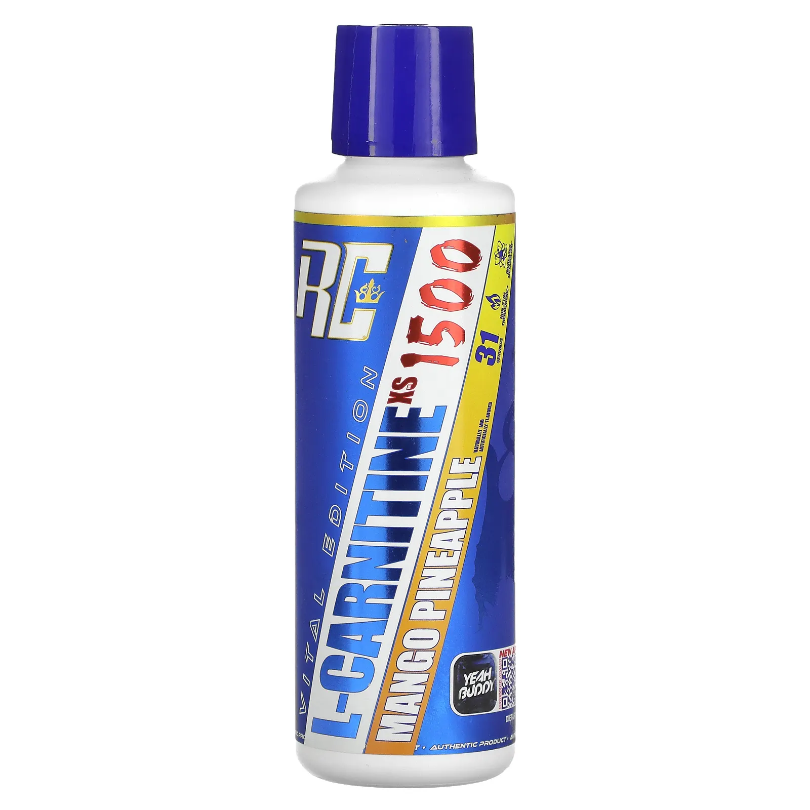 Ronnie Coleman, Vital Series, L-карнитинXS 1500, манго и ананас, 473,28 мл (16 жидк. унций)