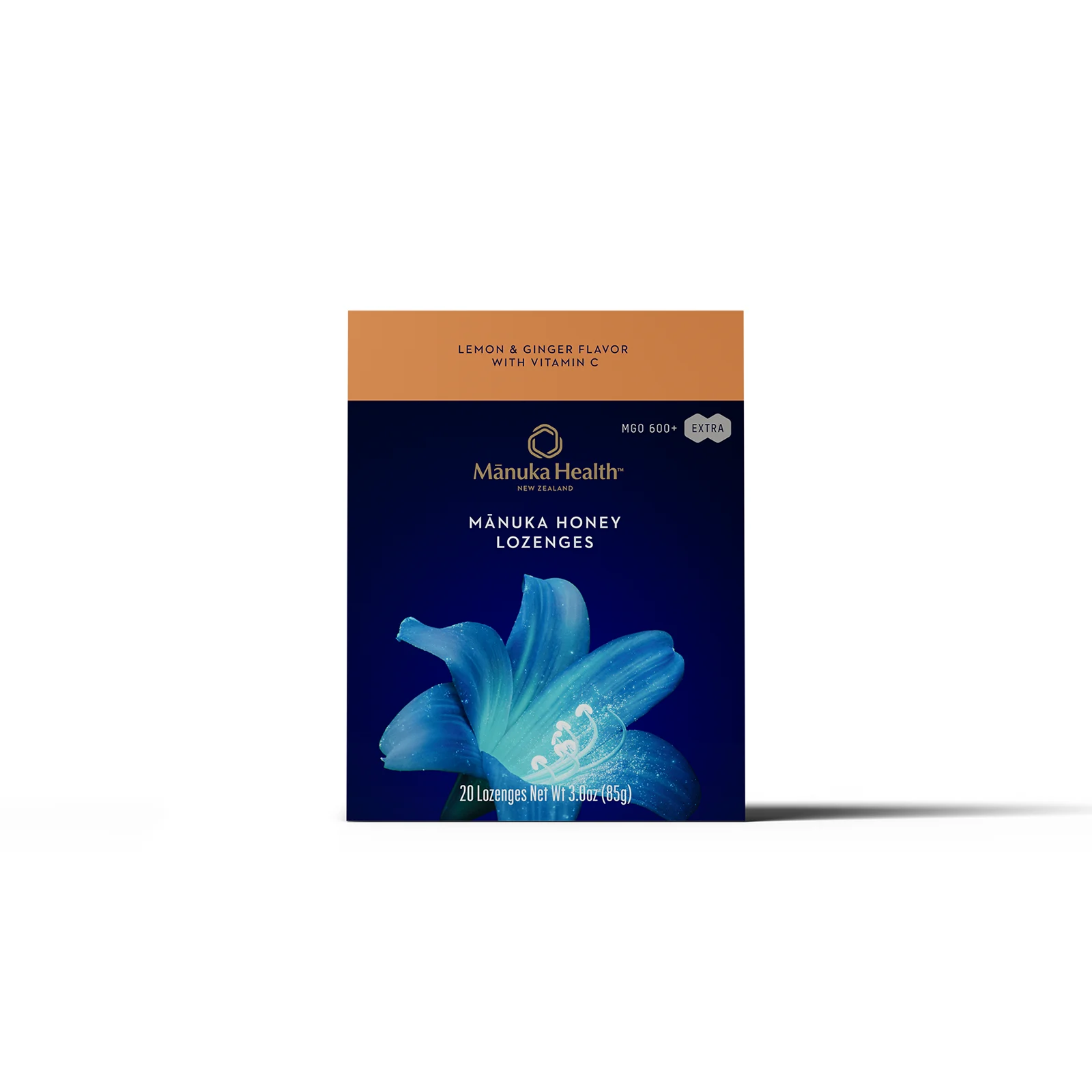 Manuka Health, леденцы с медом манука, лимон и имбирь, MGO 600+, 20 леденцов