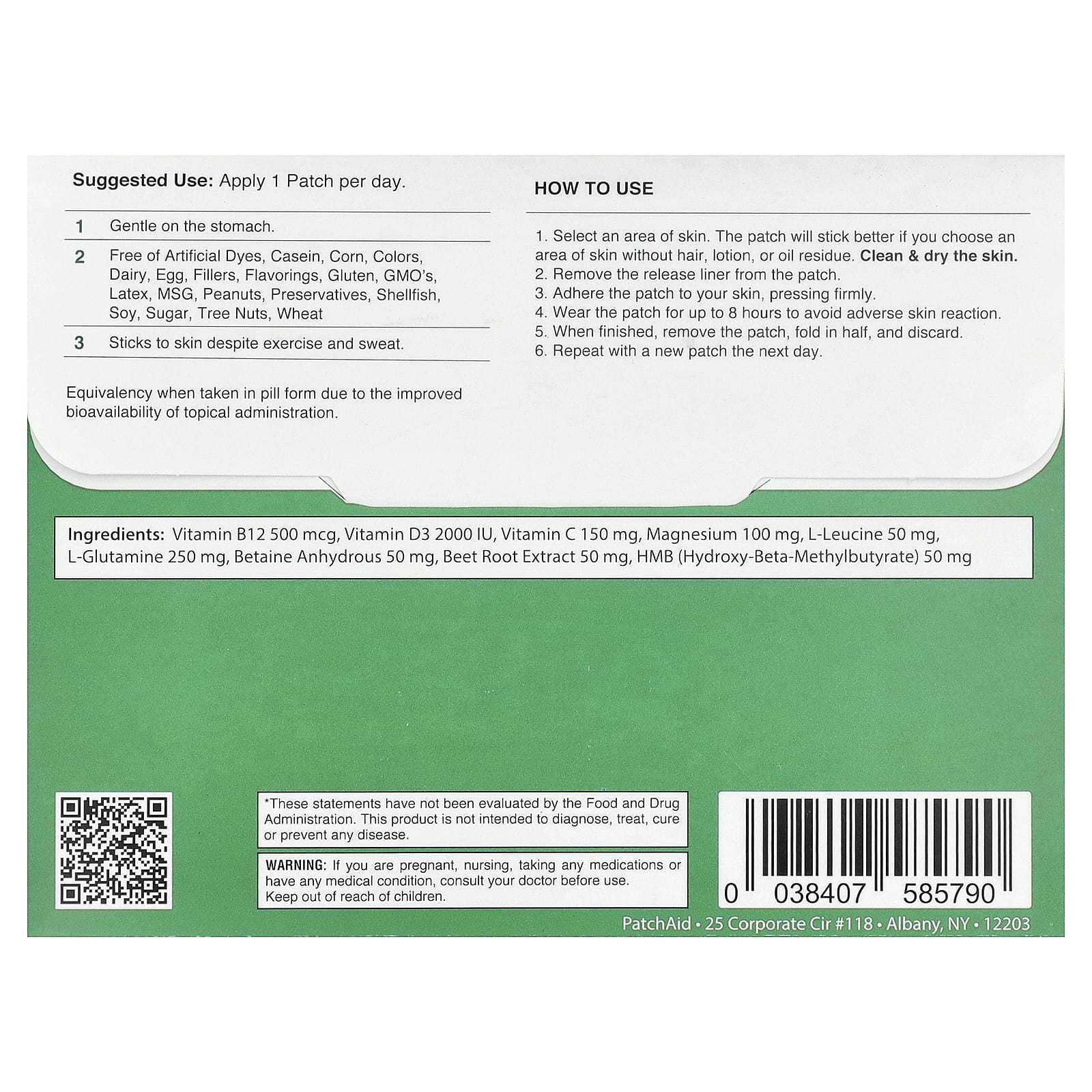 PatchAid, патч для поддержки результативности и восстановления, 30 патчей