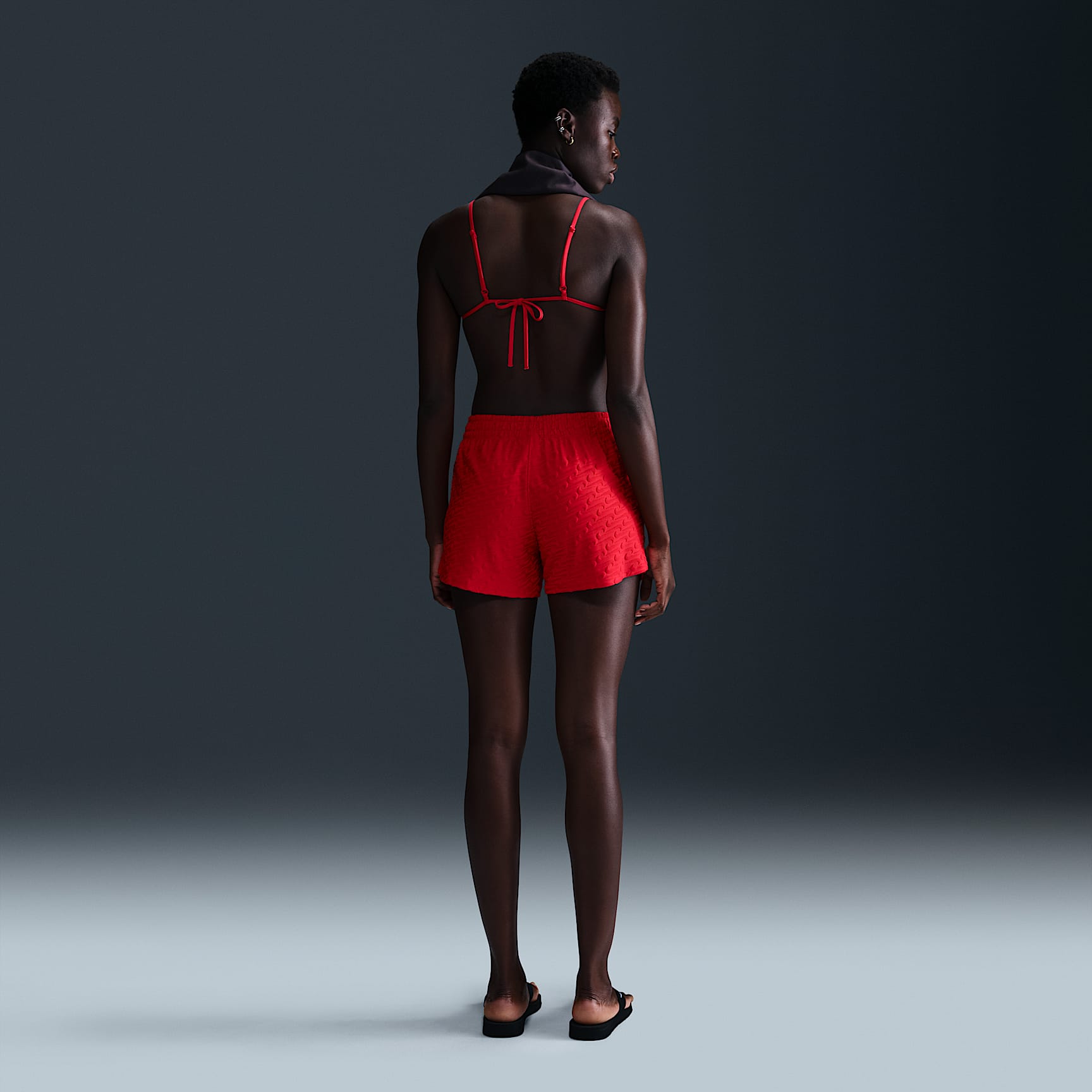 Nike Swim Swoosh Link Women's Terry Cover-Up Shorts