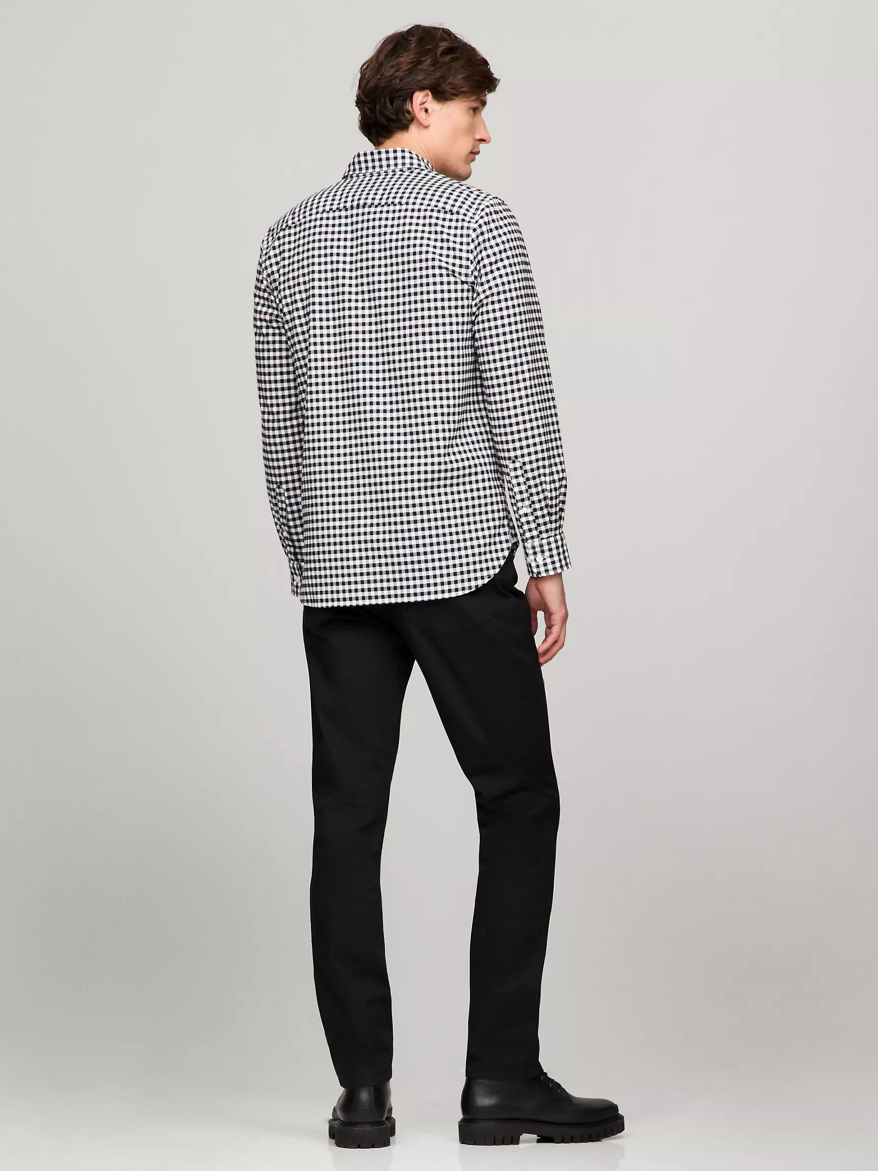 Мужская рубашка Tommy Hilfiger, Стандартная рубашка из оксфорда в клетку гингем