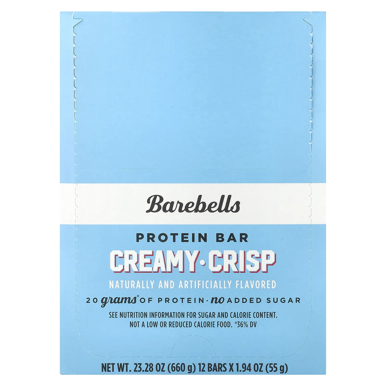 Barebells, Протеиновый батончик, хрустящий крем, 12 батончиков, 55 г (1,94 унции)