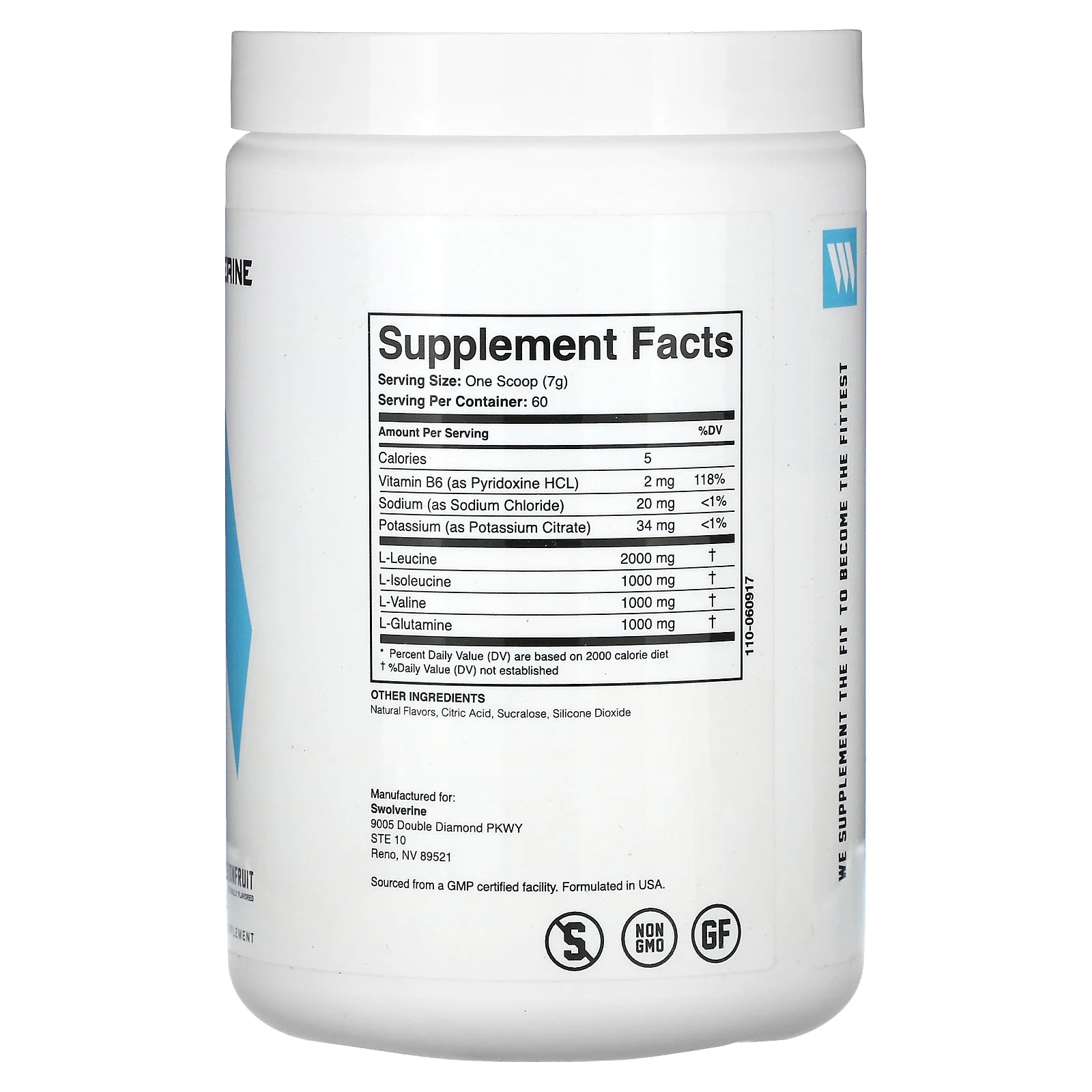 Swolverine, BCAA 2:1:1, ананас и маракуйя, 420 г (14,81 унции)