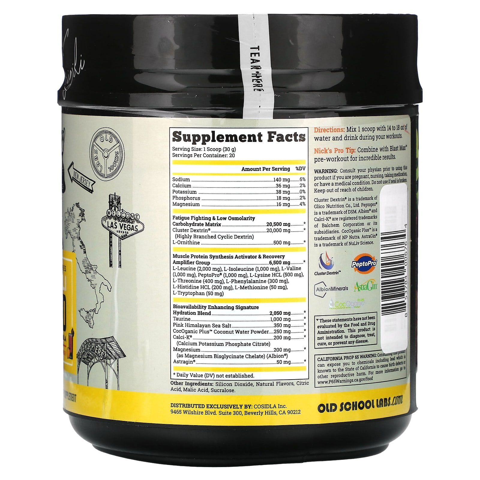 Old School Labs, Nick Trigili, Nitro-3D, клубничный лимонад, 600 г (21,16 унции)