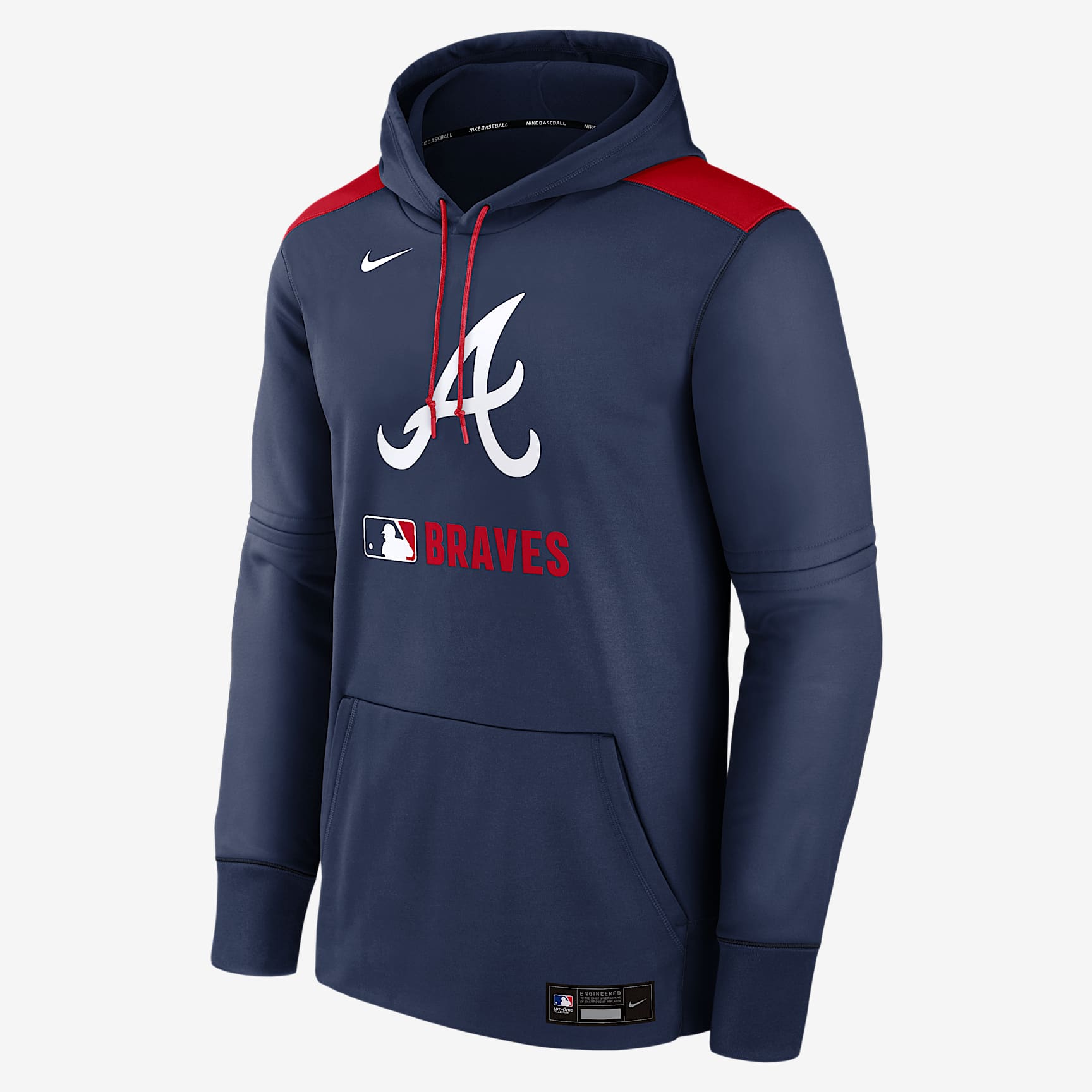Atlanta Braves Authentic Collection Men's Nike Therma MLB Pullover Hoodie