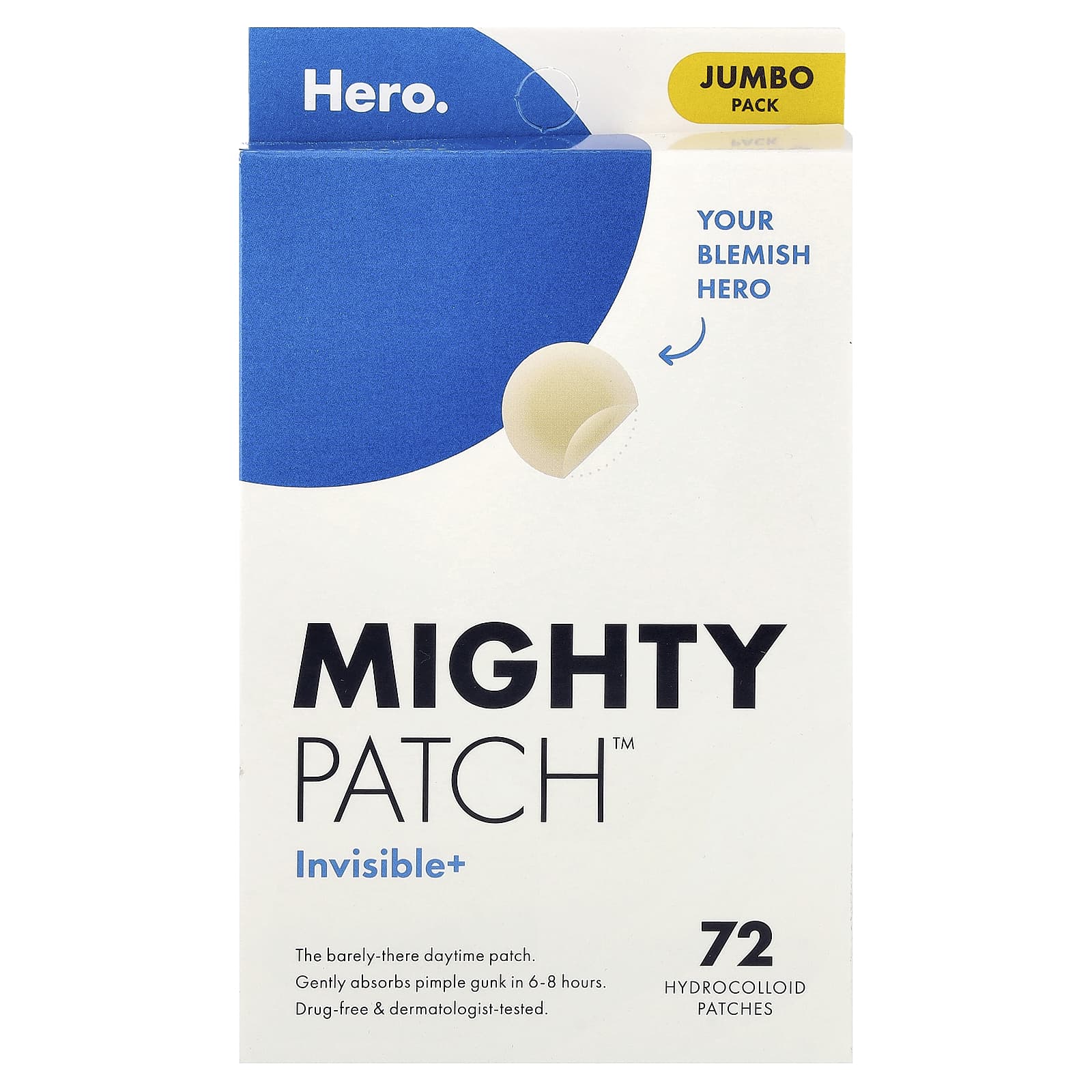 Hero Cosmetics, Mighty Patch™, Invisable+, 72 гидроколлоидных патча