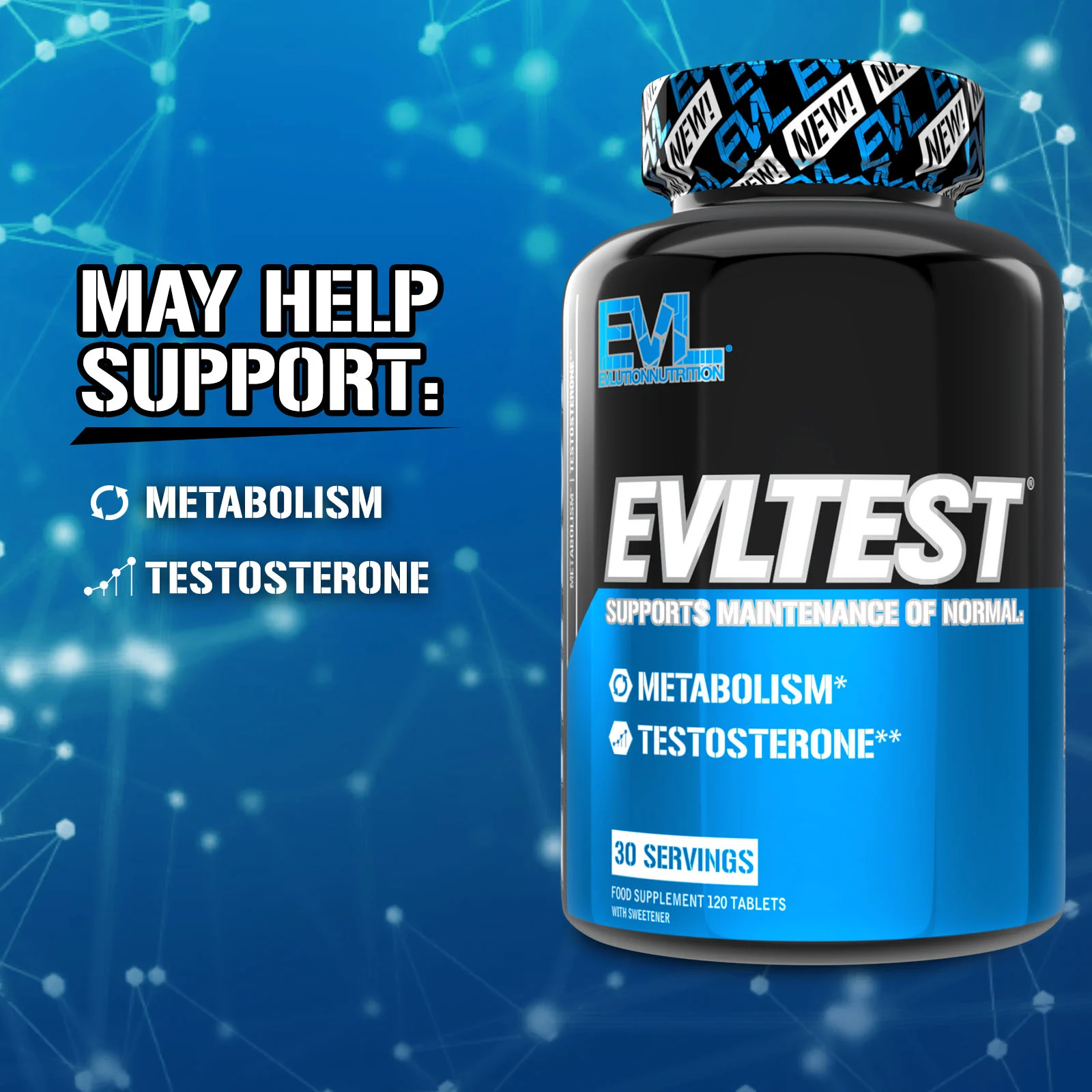 EVLution Nutrition, EVLTEST®, 120 таблеток