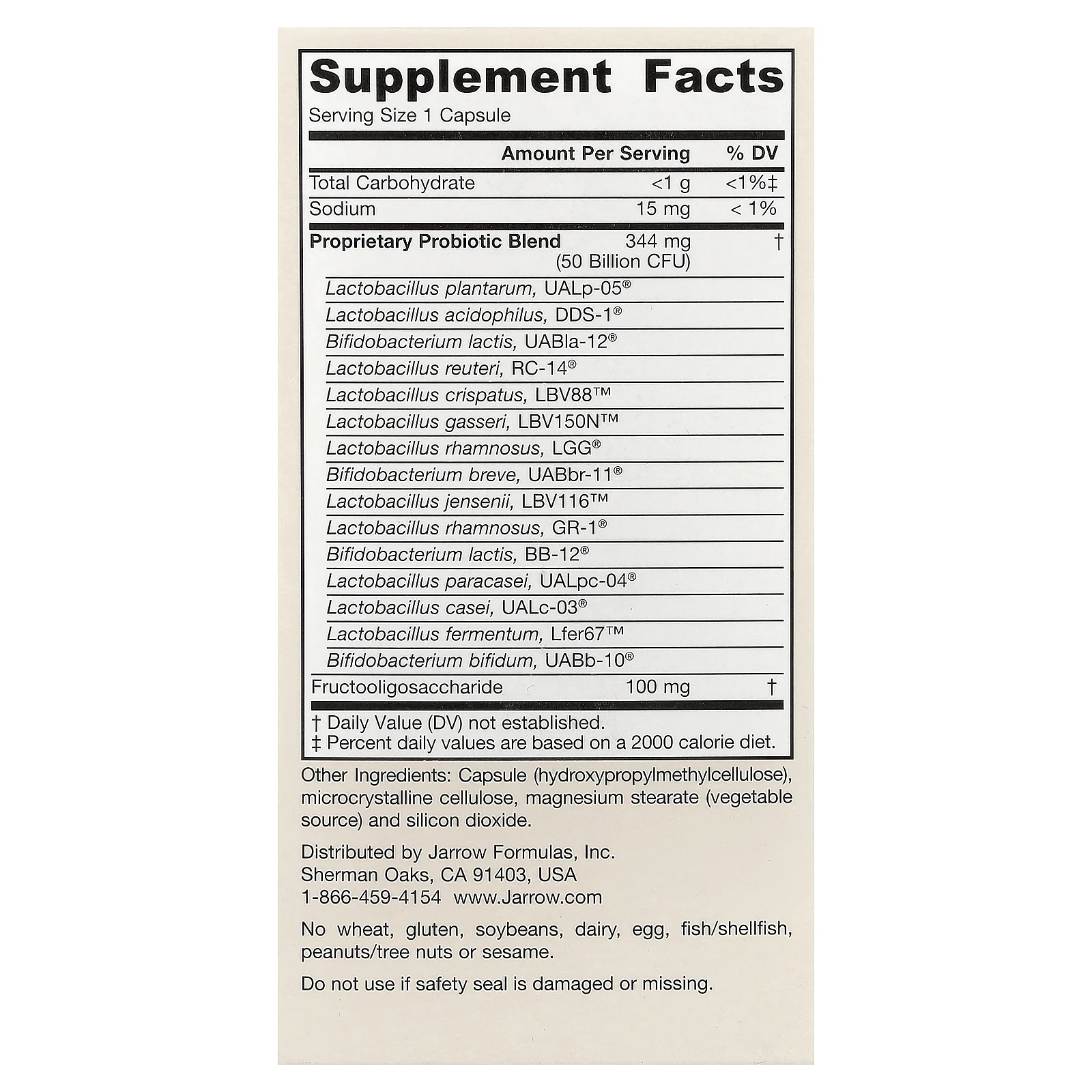 Jarrow Formulas, Fem-Dophilus® Ultra, 30 растительных капсул