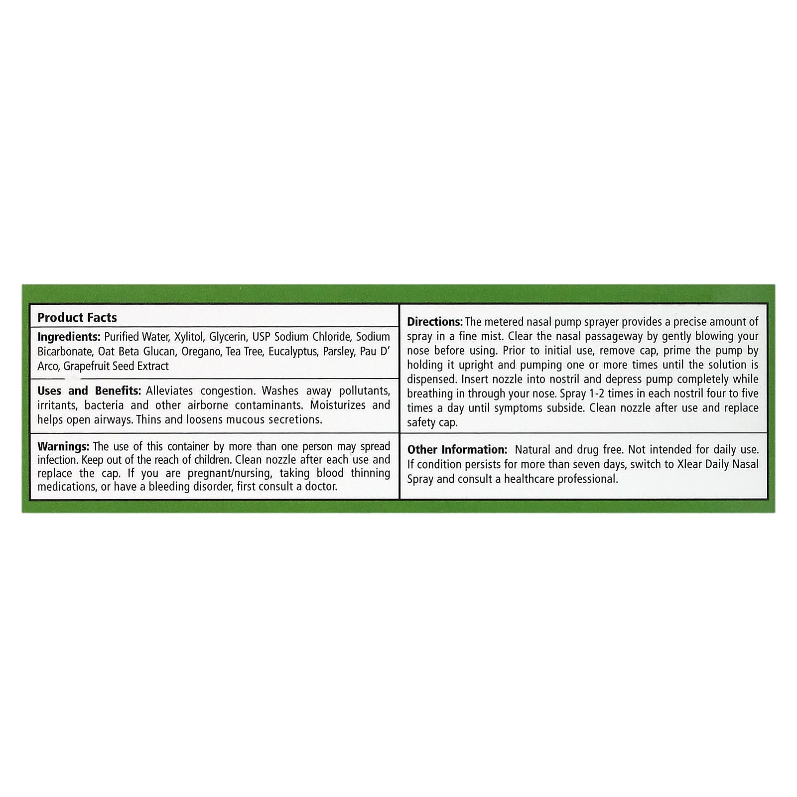 Xlear, Спасательный спрей для носа с ксилитолом, быстрое облегчение, 45 мл (1,5 жидк. Унции)