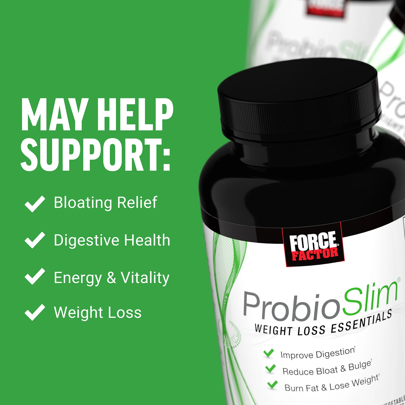 Force Factor, ProbioSlim, средства для снижения веса, 120 вегетарианских капсул