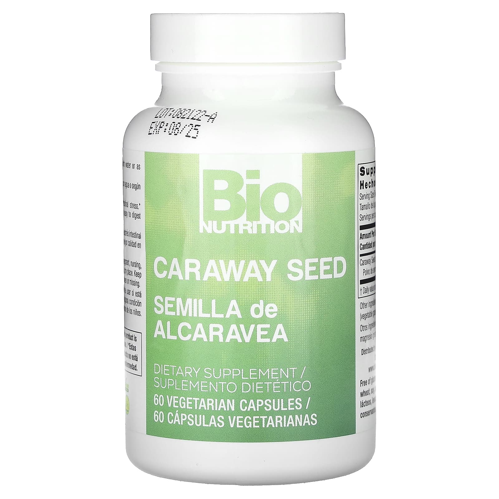 Bio Nutrition, Семена тмина, 60 вегетарианских капсул